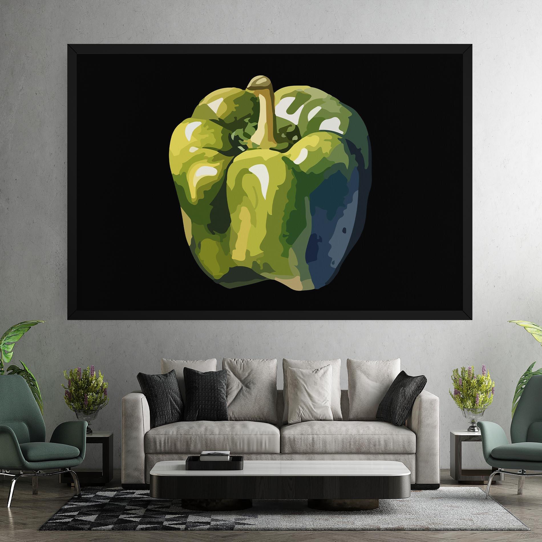 Tablou Canvas Bellpepper Green Grey mockup 7
