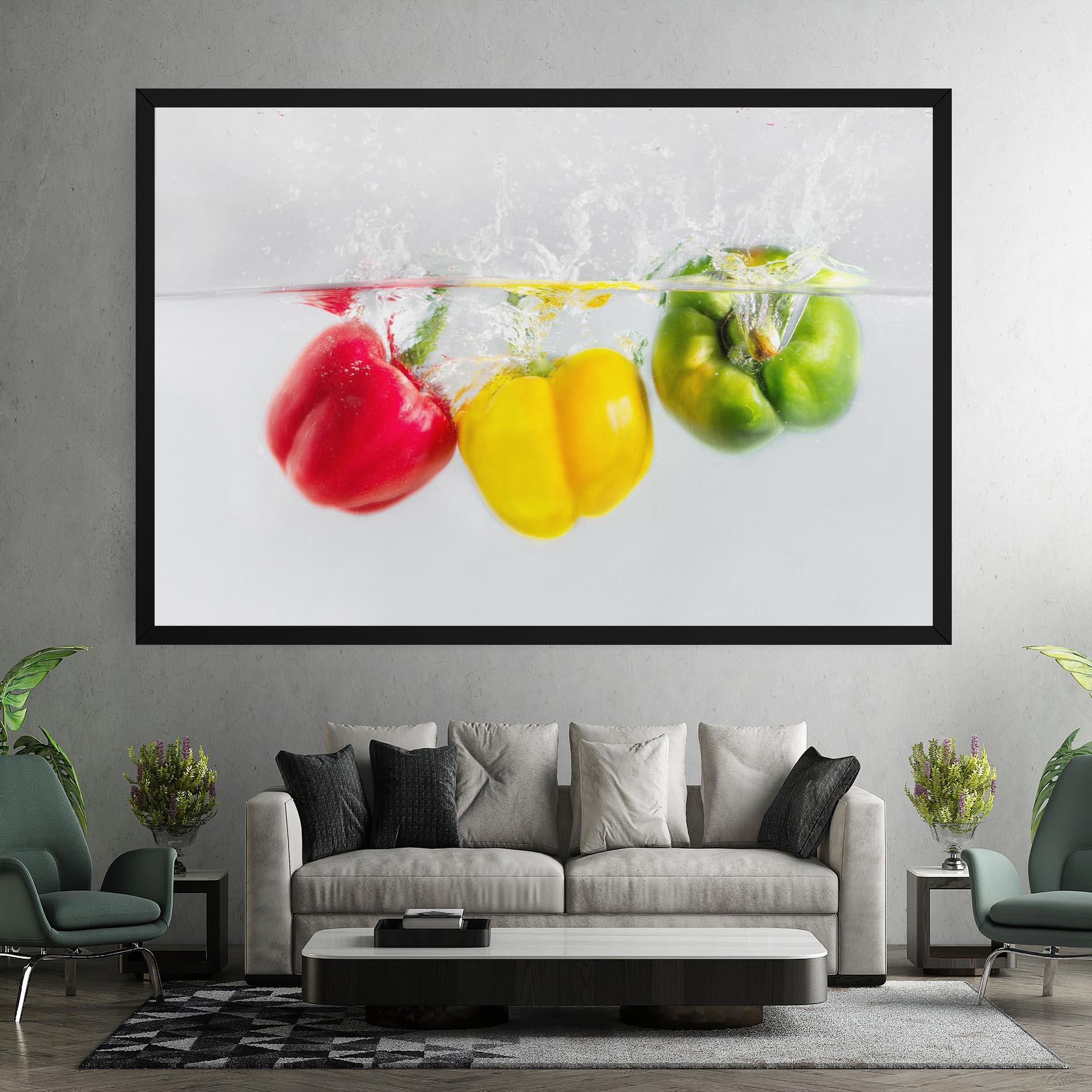 Tablou Canvas Bellpepper In Water mockup 7