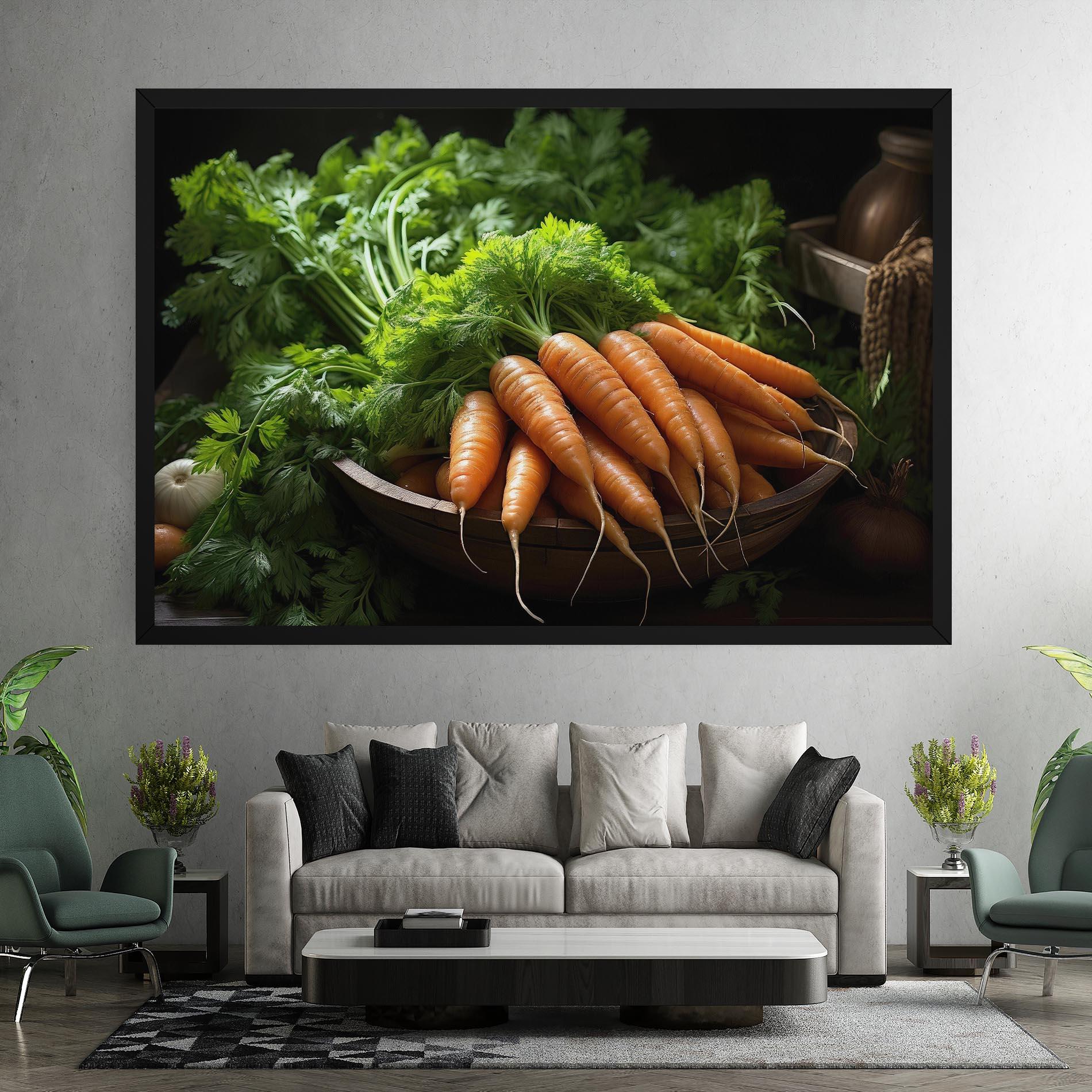 Tablou Canvas Fresh Carrots Basket mockup 7