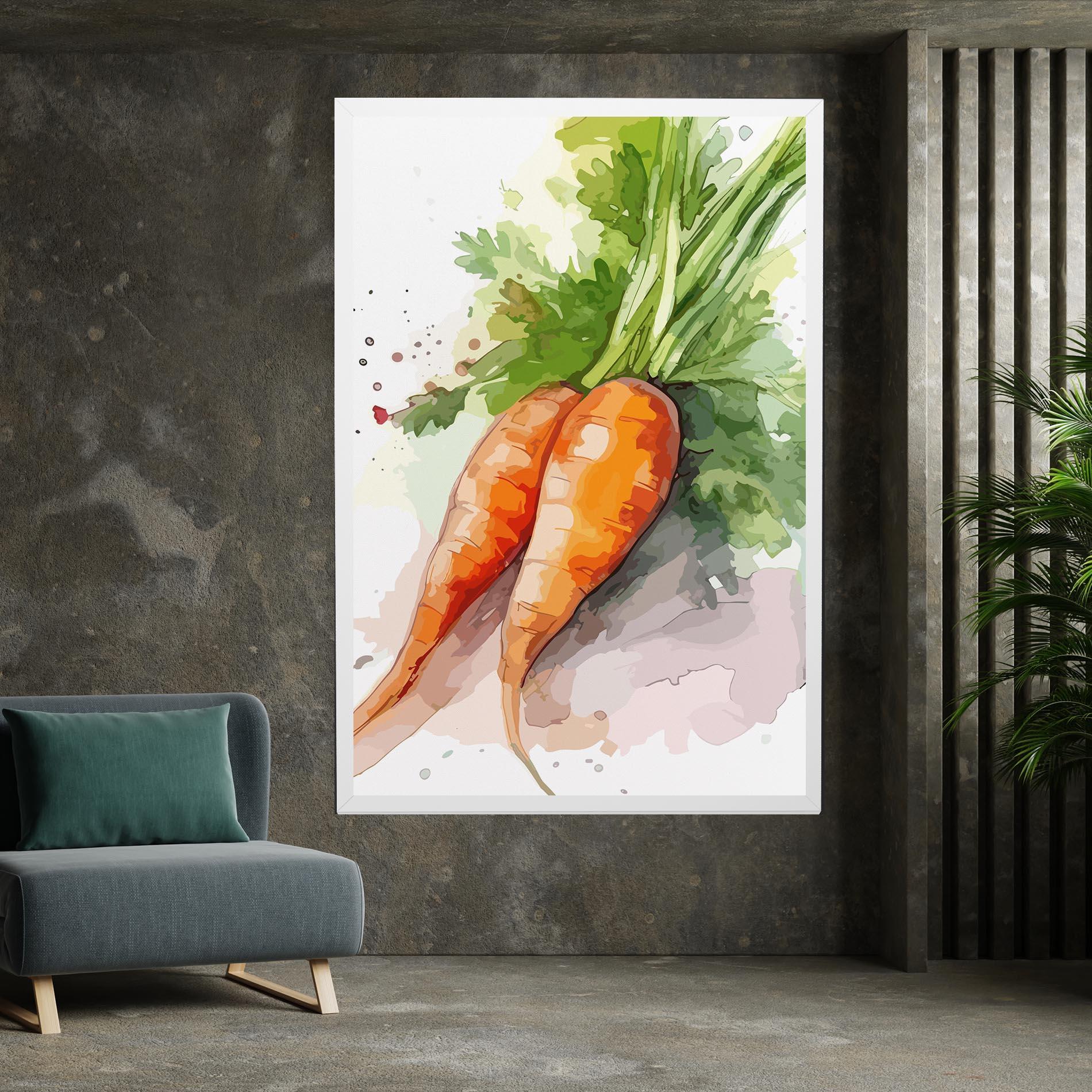 Tablou Canvas Carrot Watercolor mockup 7