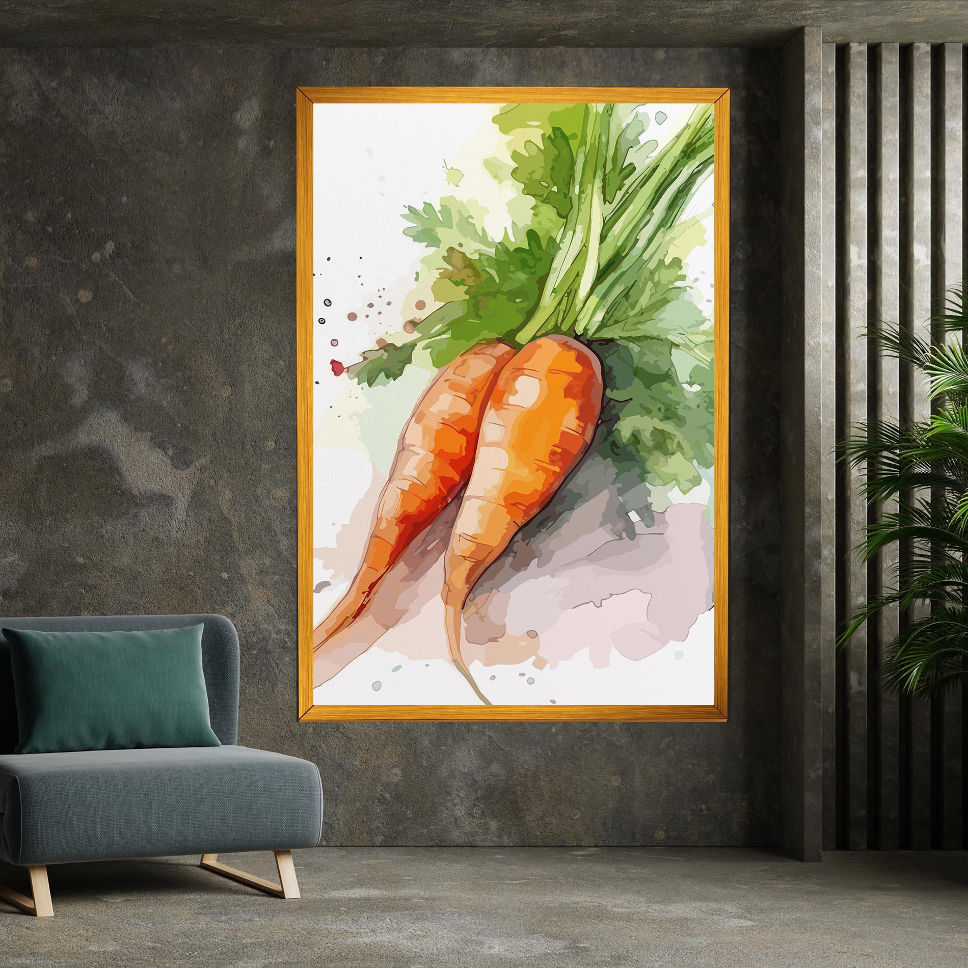 Tablou Canvas Carrot Watercolor mockup 7