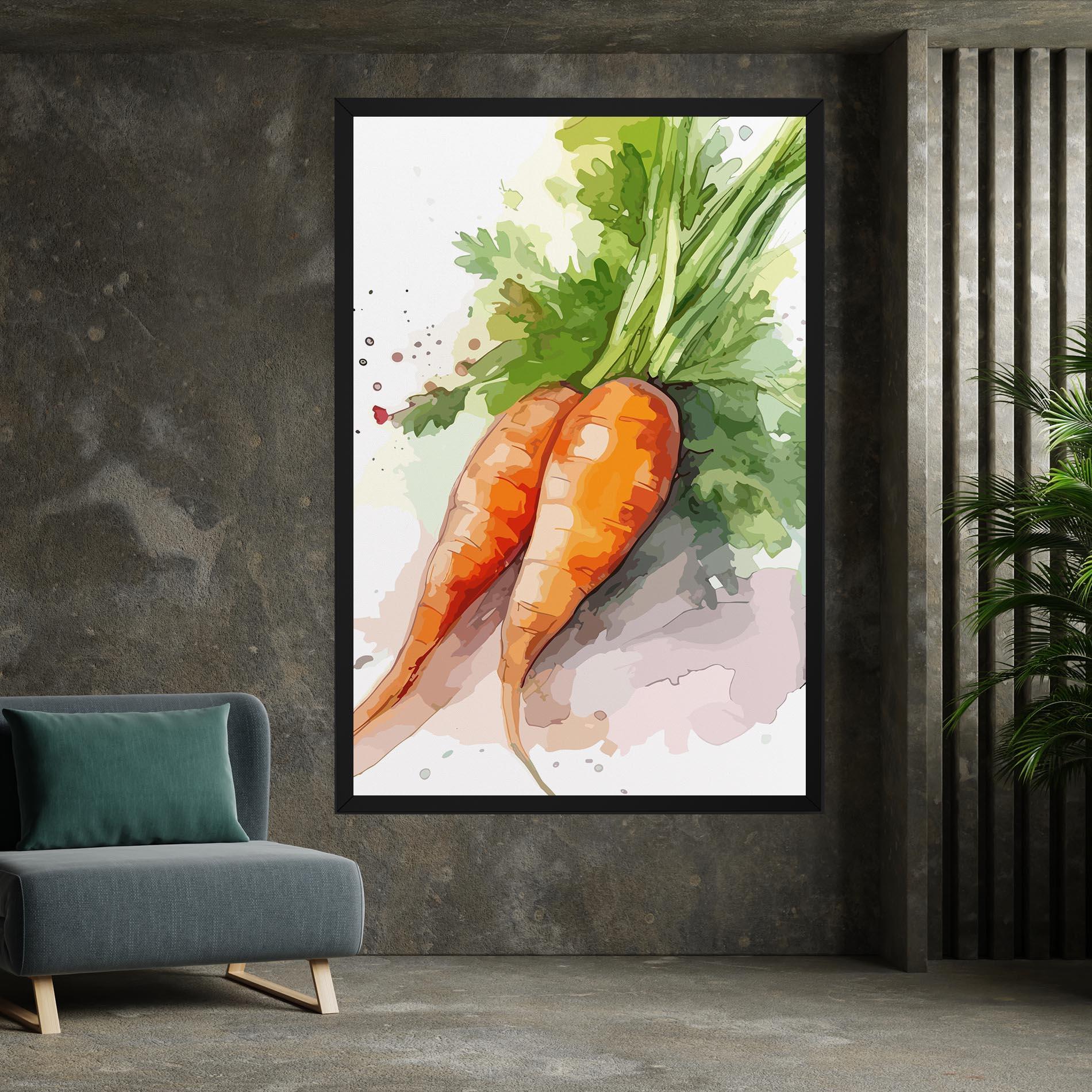 Tablou Canvas Carrot Watercolor mockup 7