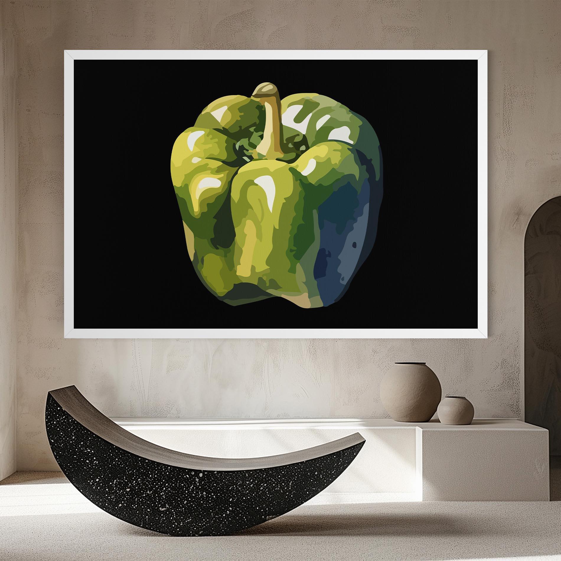 Tablou Canvas Bellpepper Green Grey mockup 8