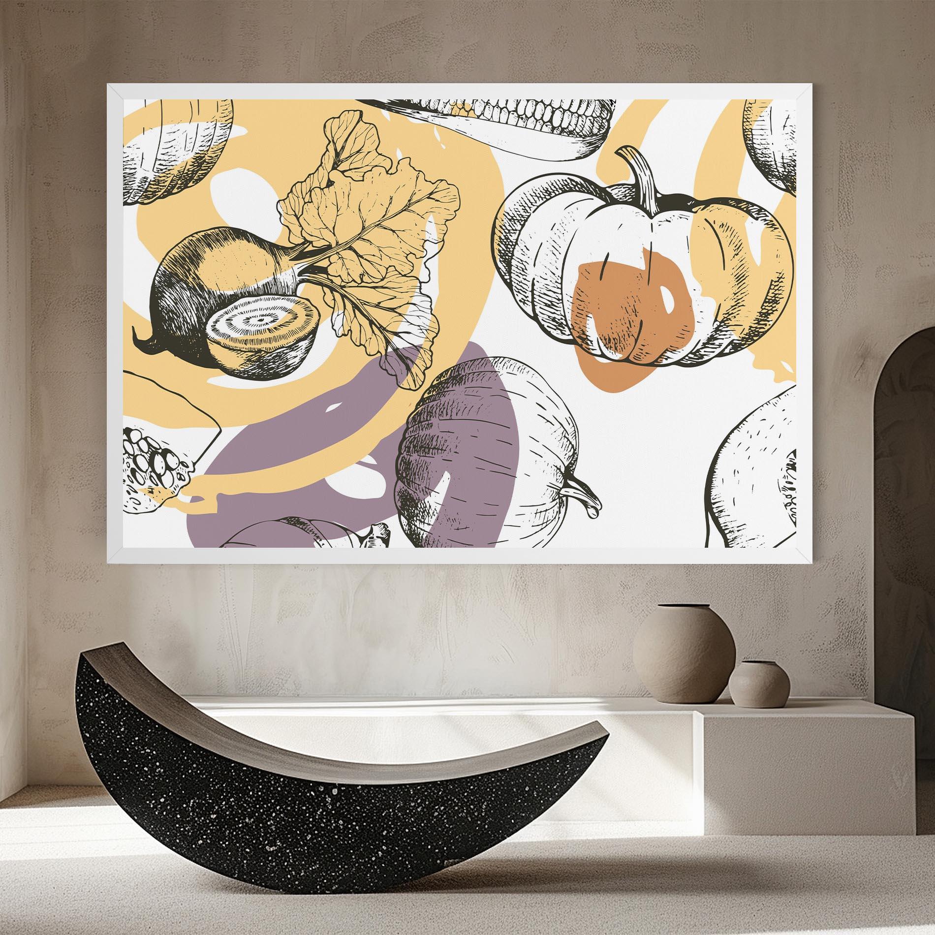 Tablou Canvas Cream Vegetables Art mockup 8