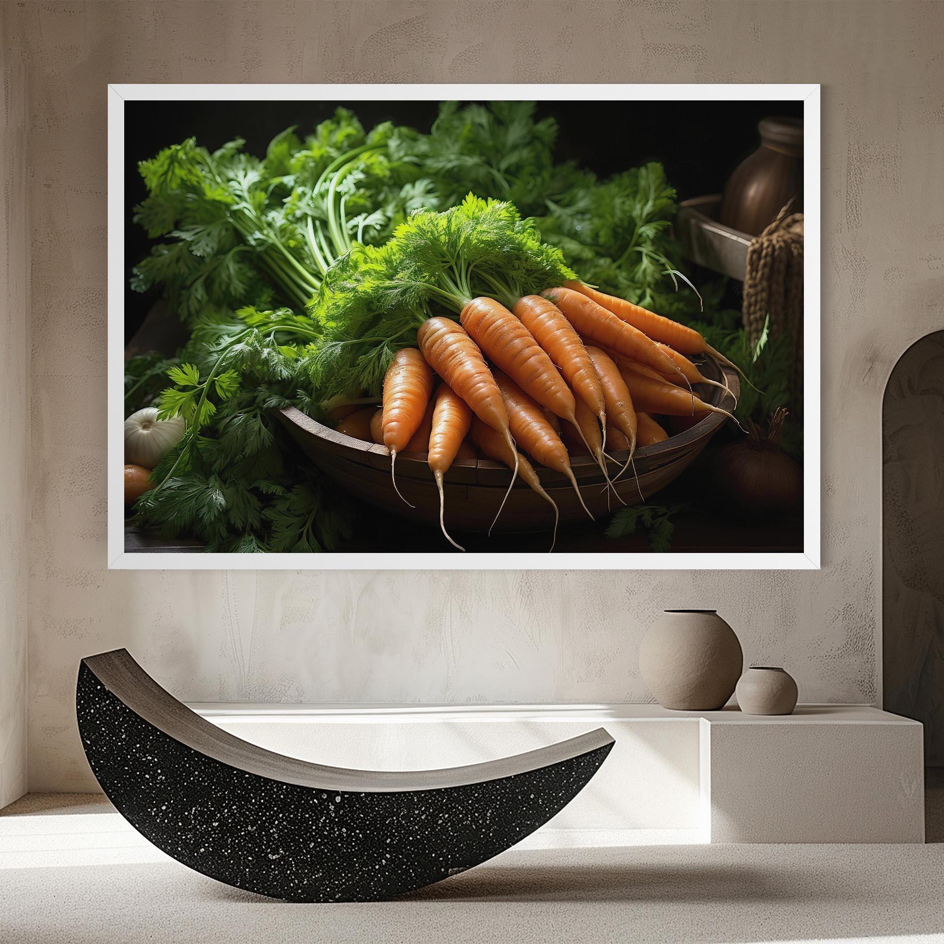 Tablou Canvas Fresh Carrots Basket mockup 8
