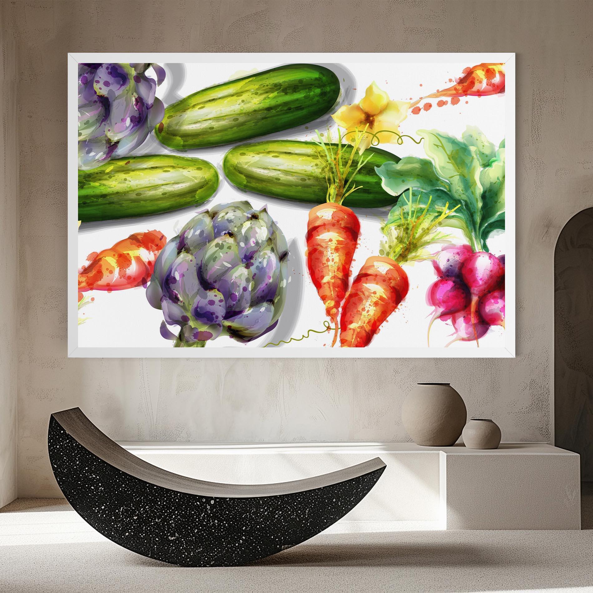 Tablou Canvas Watercolor Vegetables mockup 8