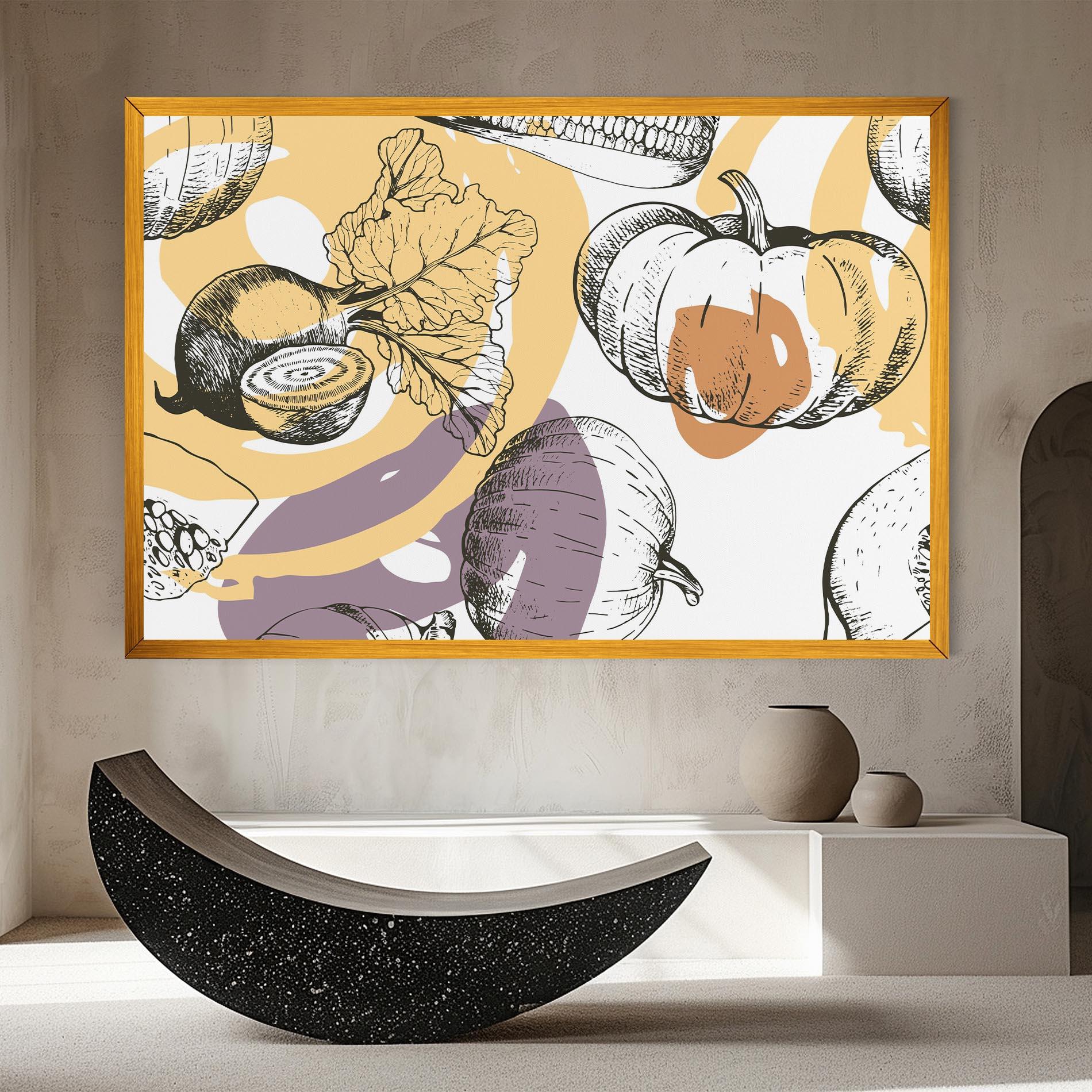 Tablou Canvas Cream Vegetables Art mockup 8