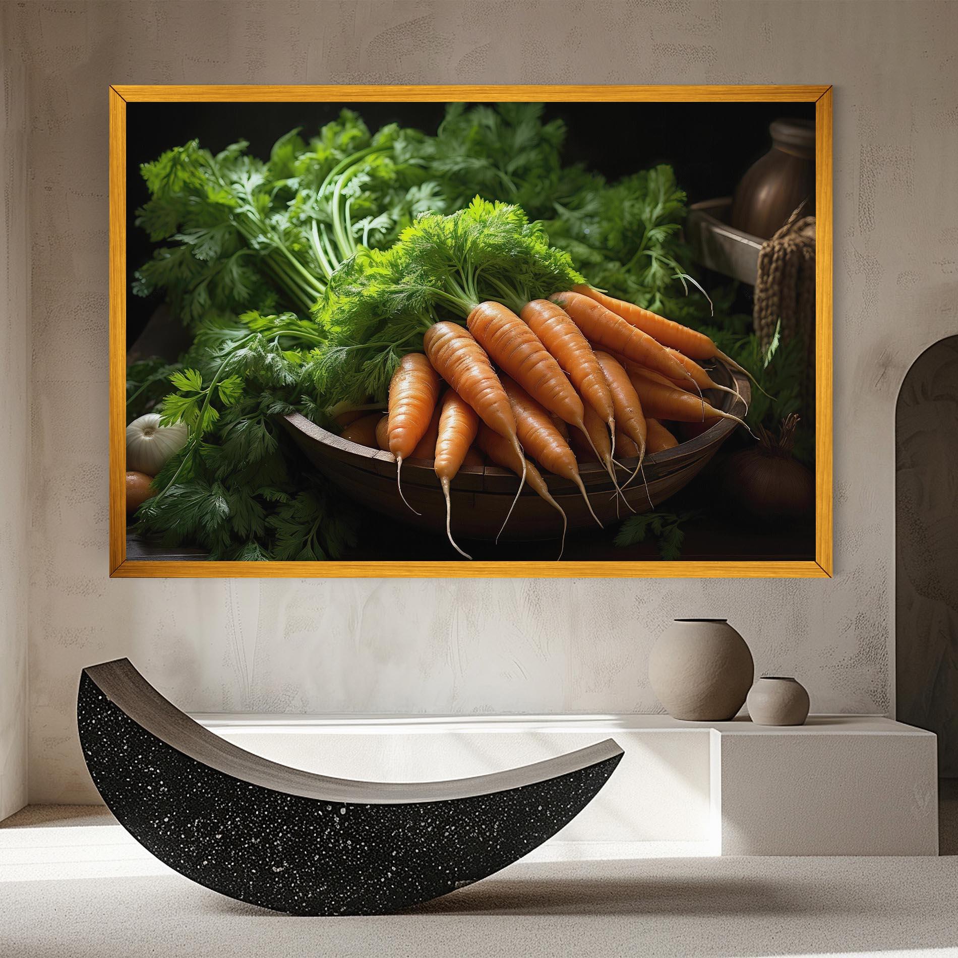 Tablou Canvas Fresh Carrots Basket mockup 8