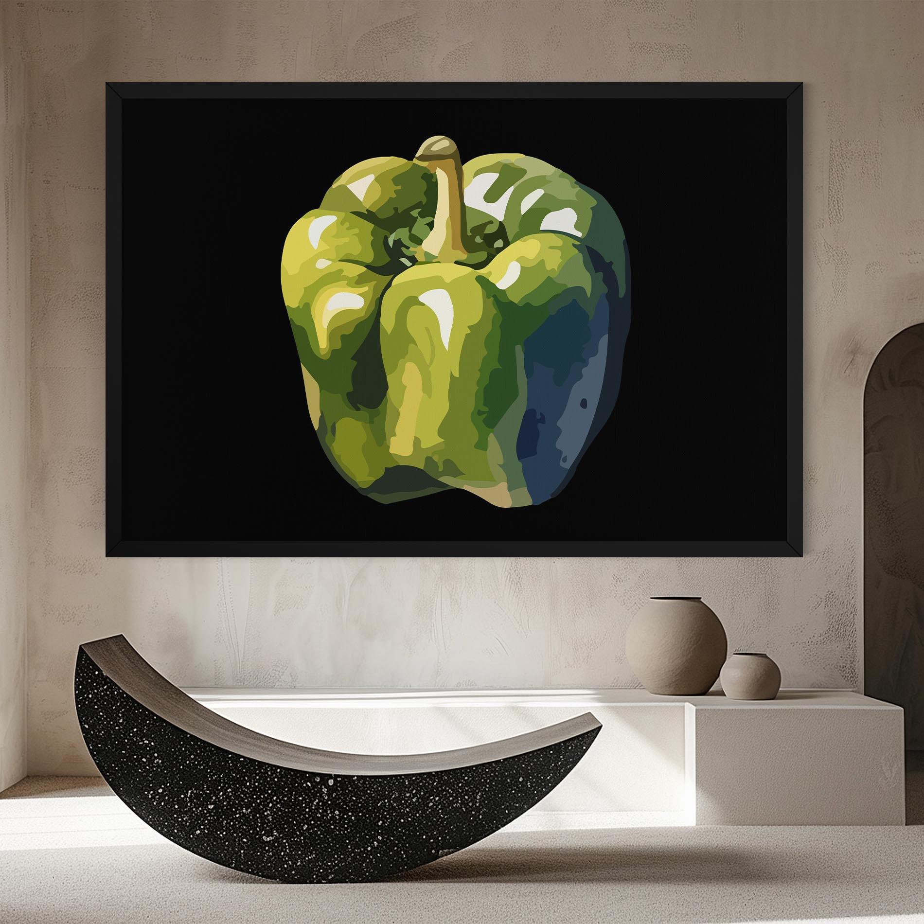 Tablou Canvas Bellpepper Green Grey mockup 8