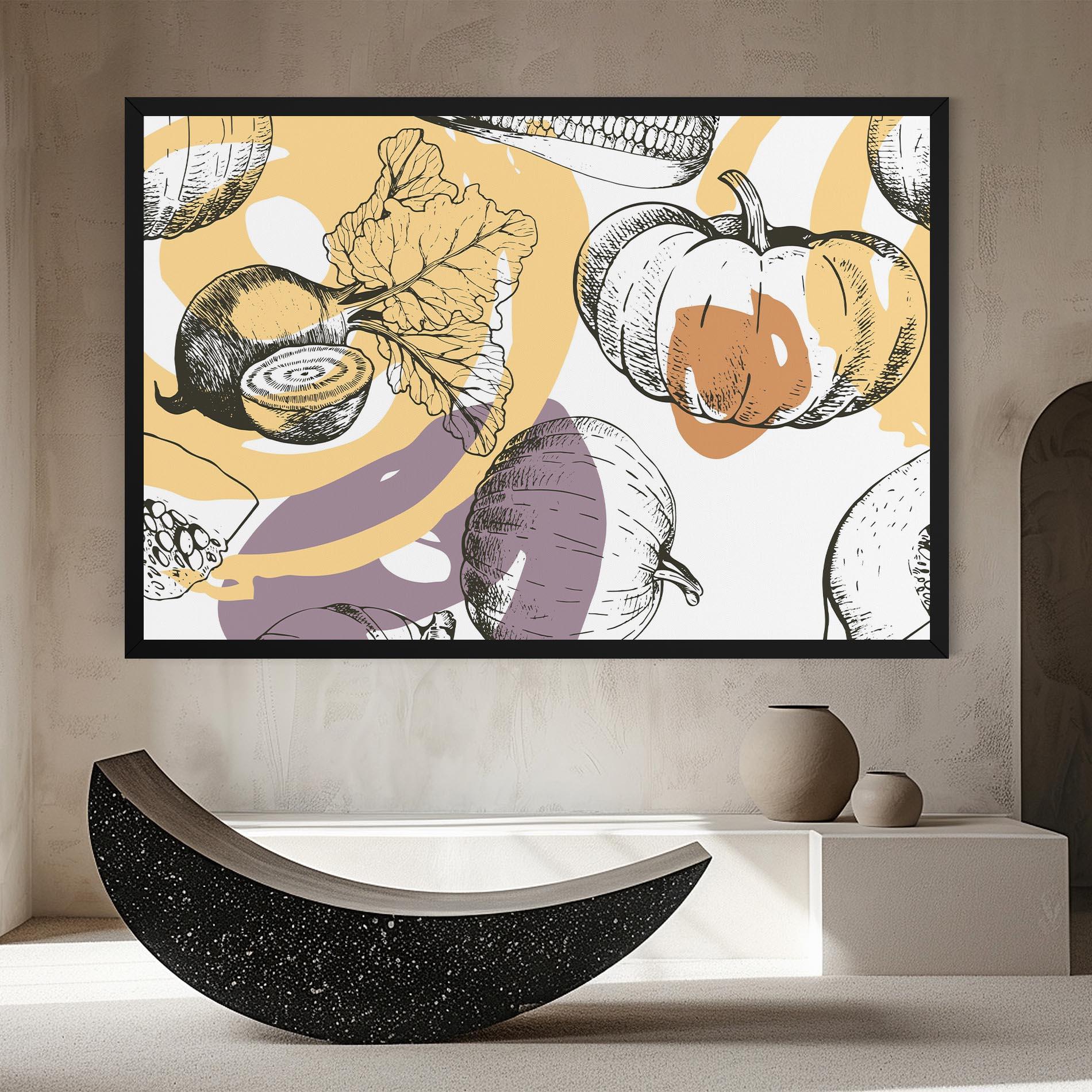 Tablou Canvas Cream Vegetables Art mockup 8