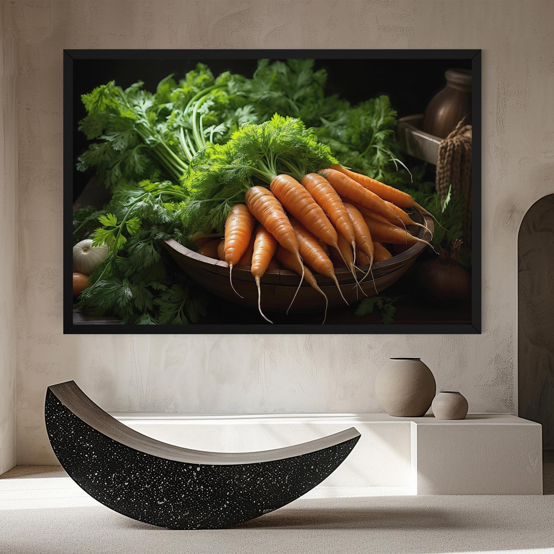Tablou Canvas Fresh Carrots Basket mockup 8