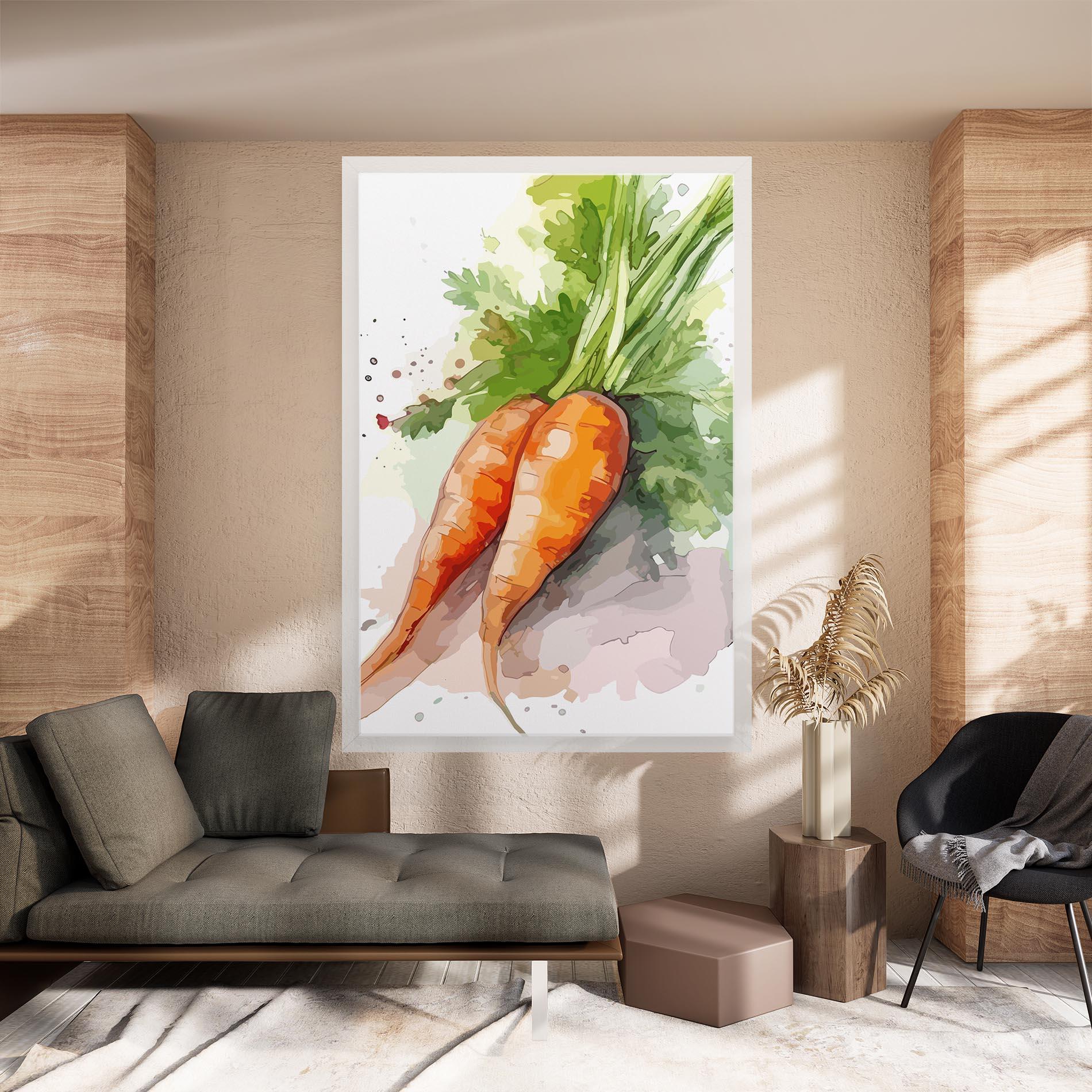 Tablou Canvas Carrot Watercolor mockup 8