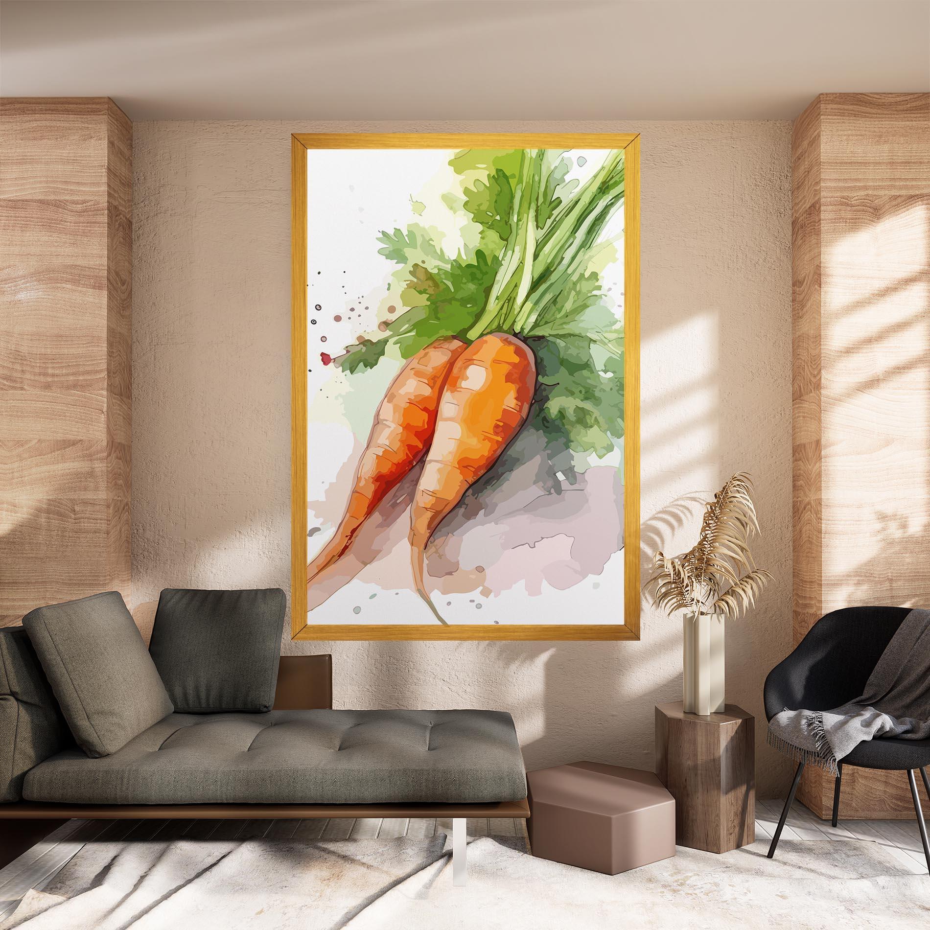 Tablou Canvas Carrot Watercolor mockup 8