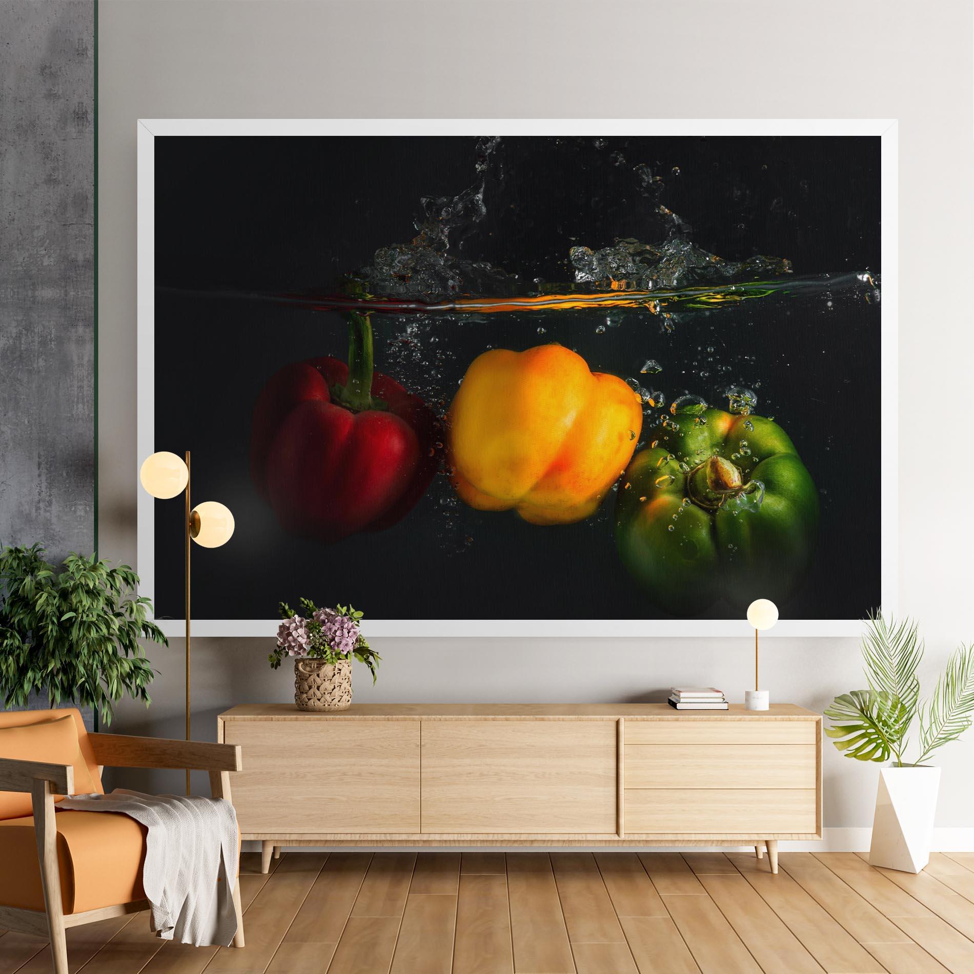 Tablou Canvas Cool Bellpepper Splash mockup 9