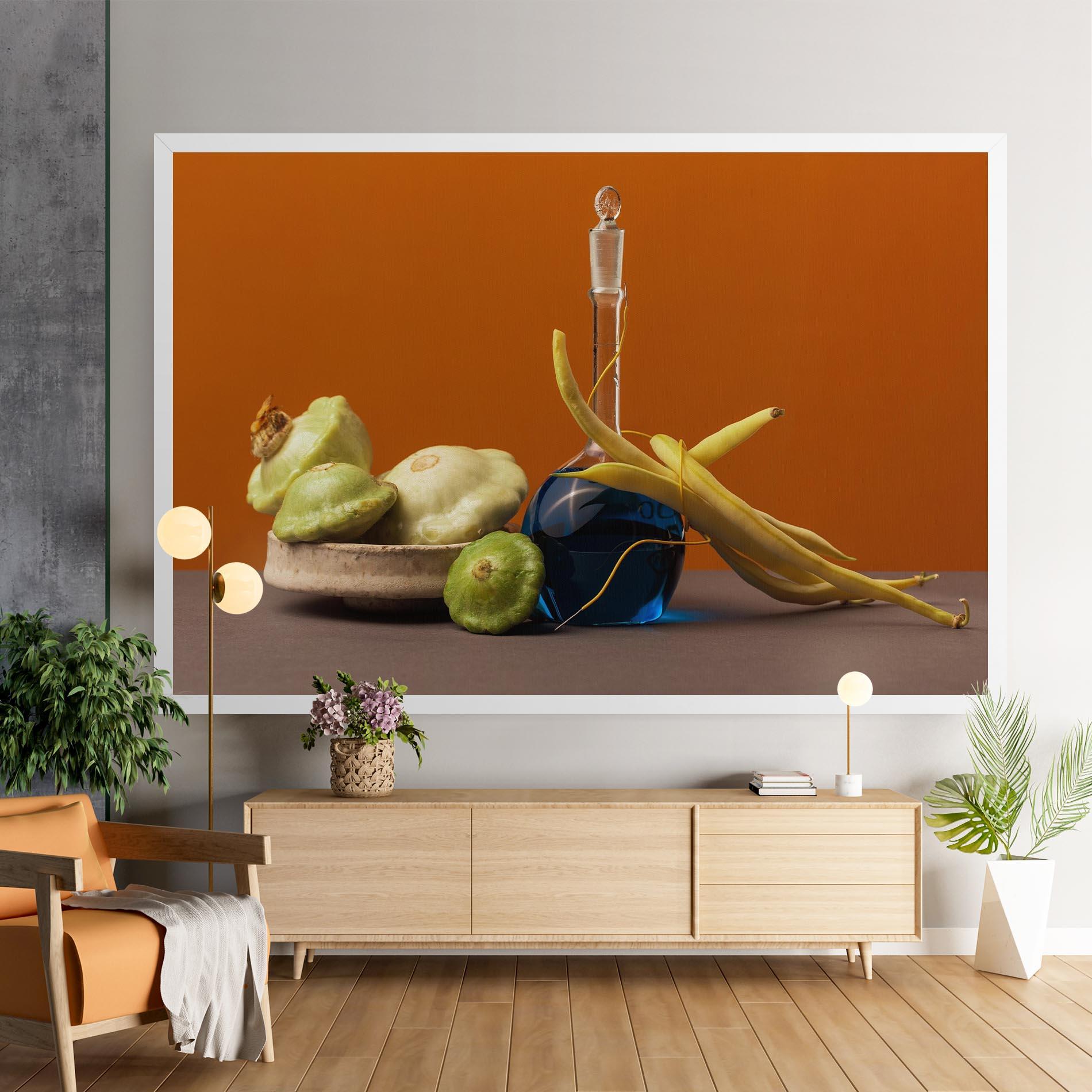 Tablou Canvas Vegetables Blue Liquid mockup 9