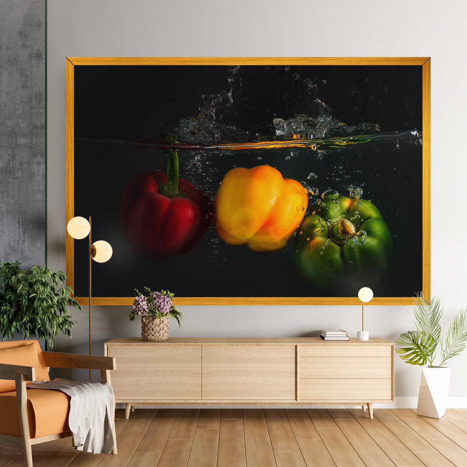 Tablou Canvas Cool Bellpepper Splash mockup 9