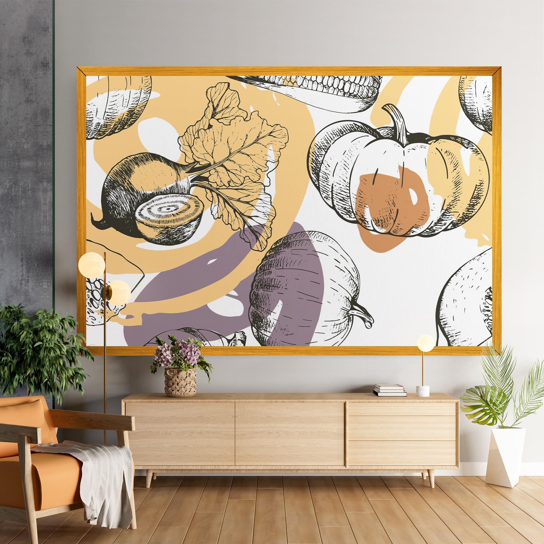 Tablou Canvas Cream Vegetables Art mockup 9