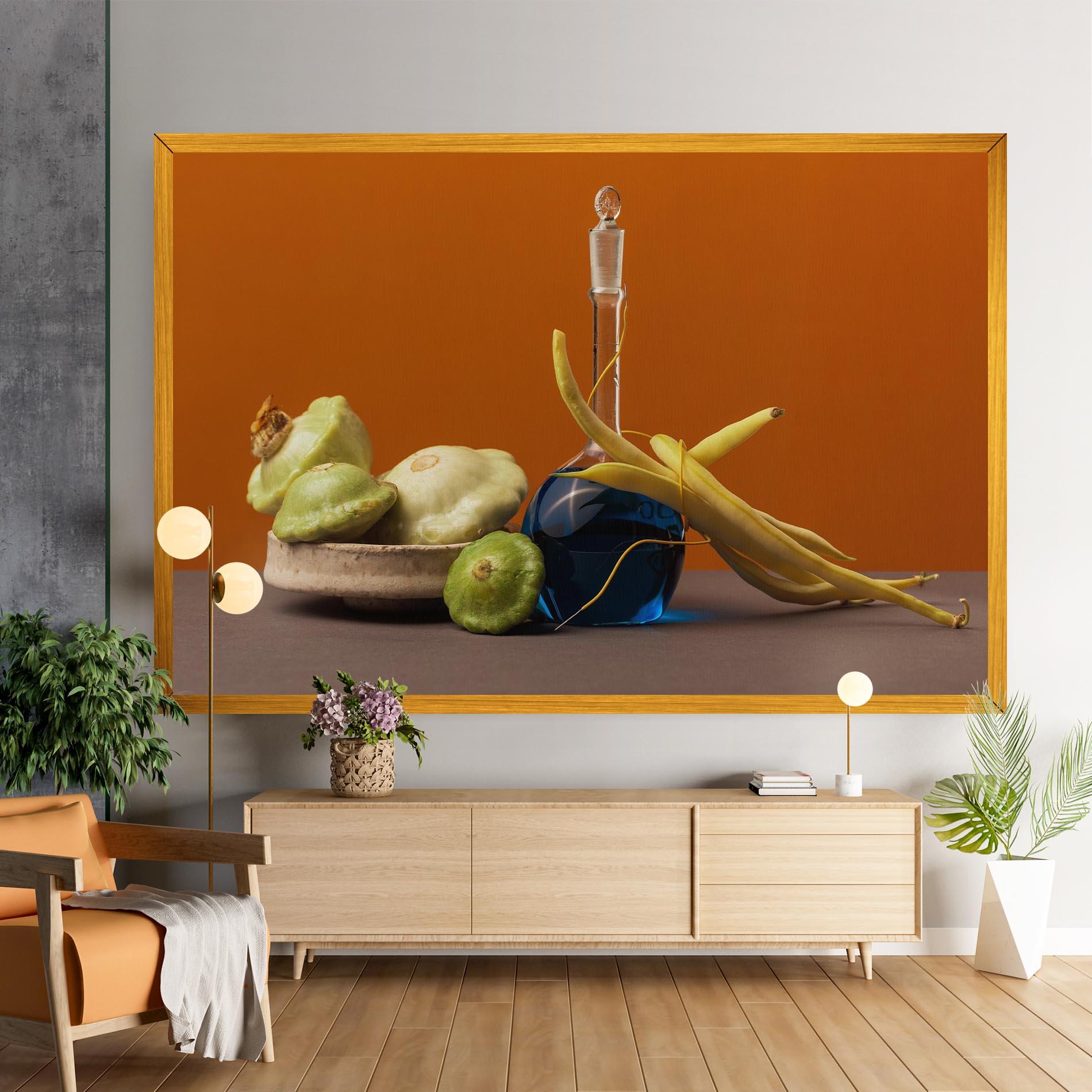 Tablou Canvas Vegetables Blue Liquid mockup 9