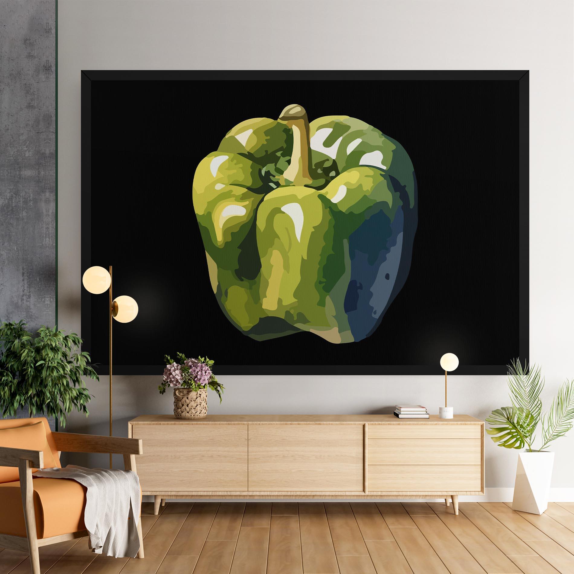 Tablou Canvas Bellpepper Green Grey mockup 9