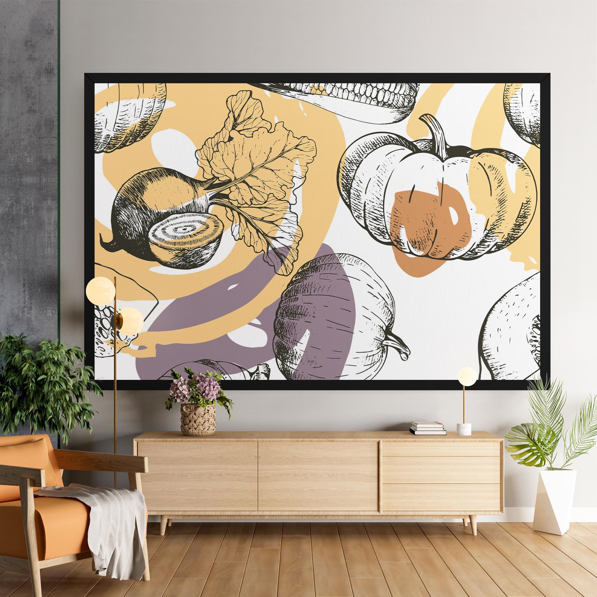Tablou Canvas Cream Vegetables Art mockup 9