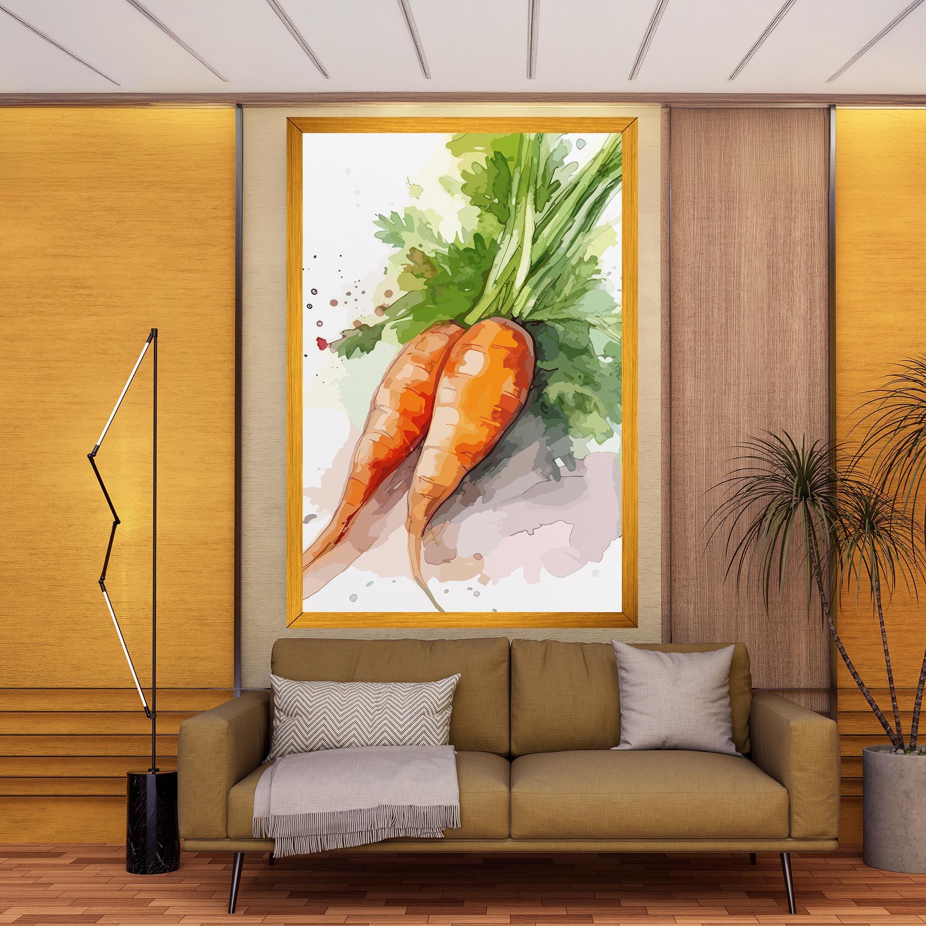 Tablou Canvas Carrot Watercolor mockup 9
