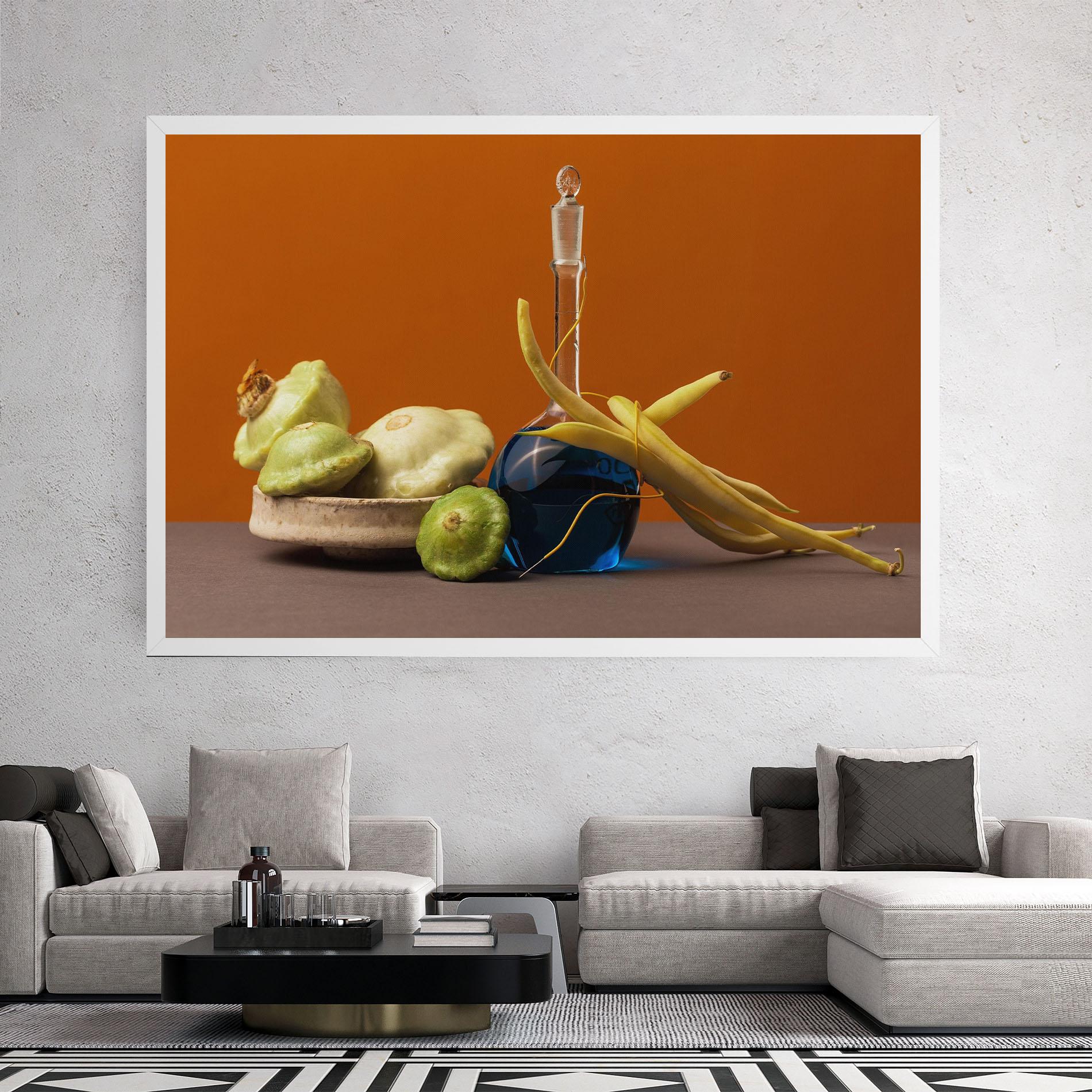 Tablou Canvas Vegetables Blue Liquid mockup 2