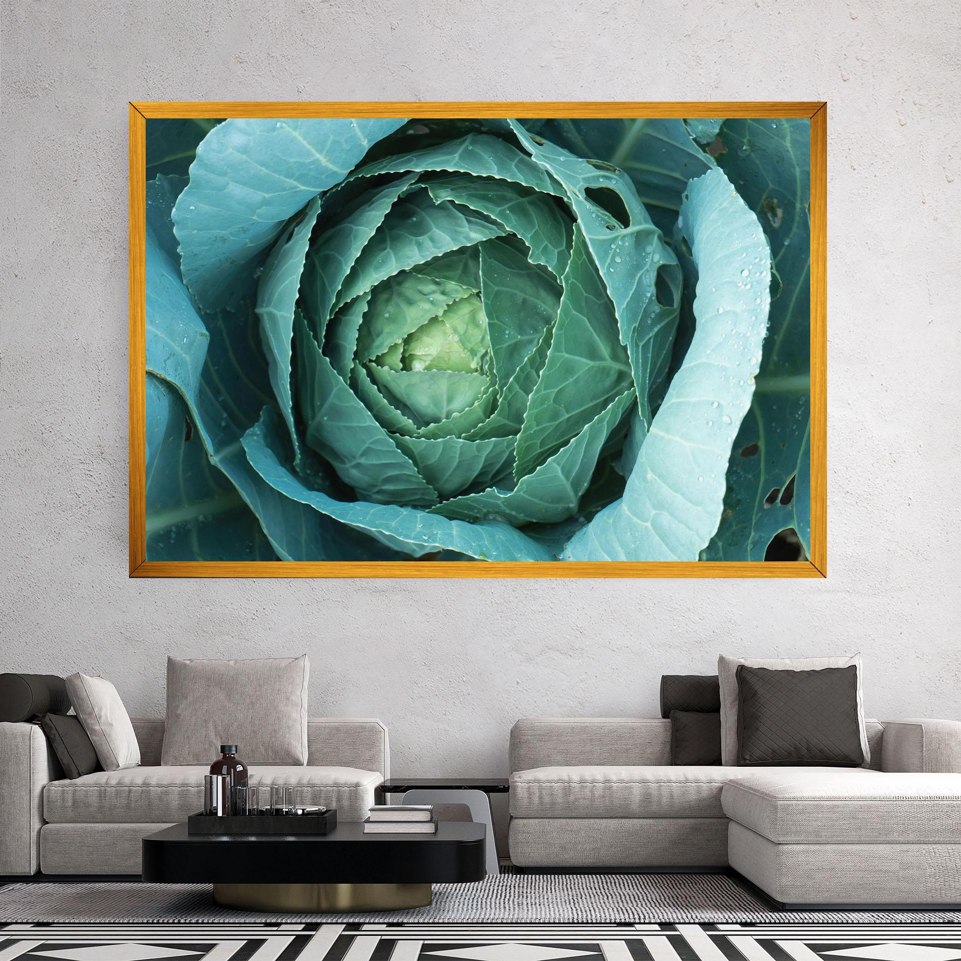 Tablou Canvas Blue Lettuce mockup 2