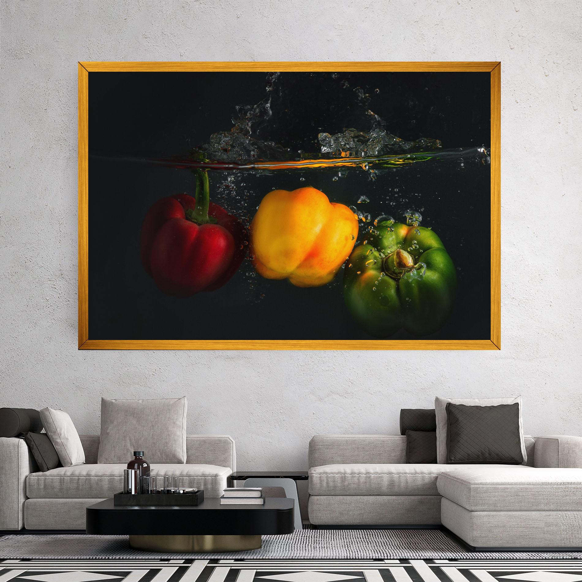 Tablou Canvas Cool Bellpepper Splash mockup 2