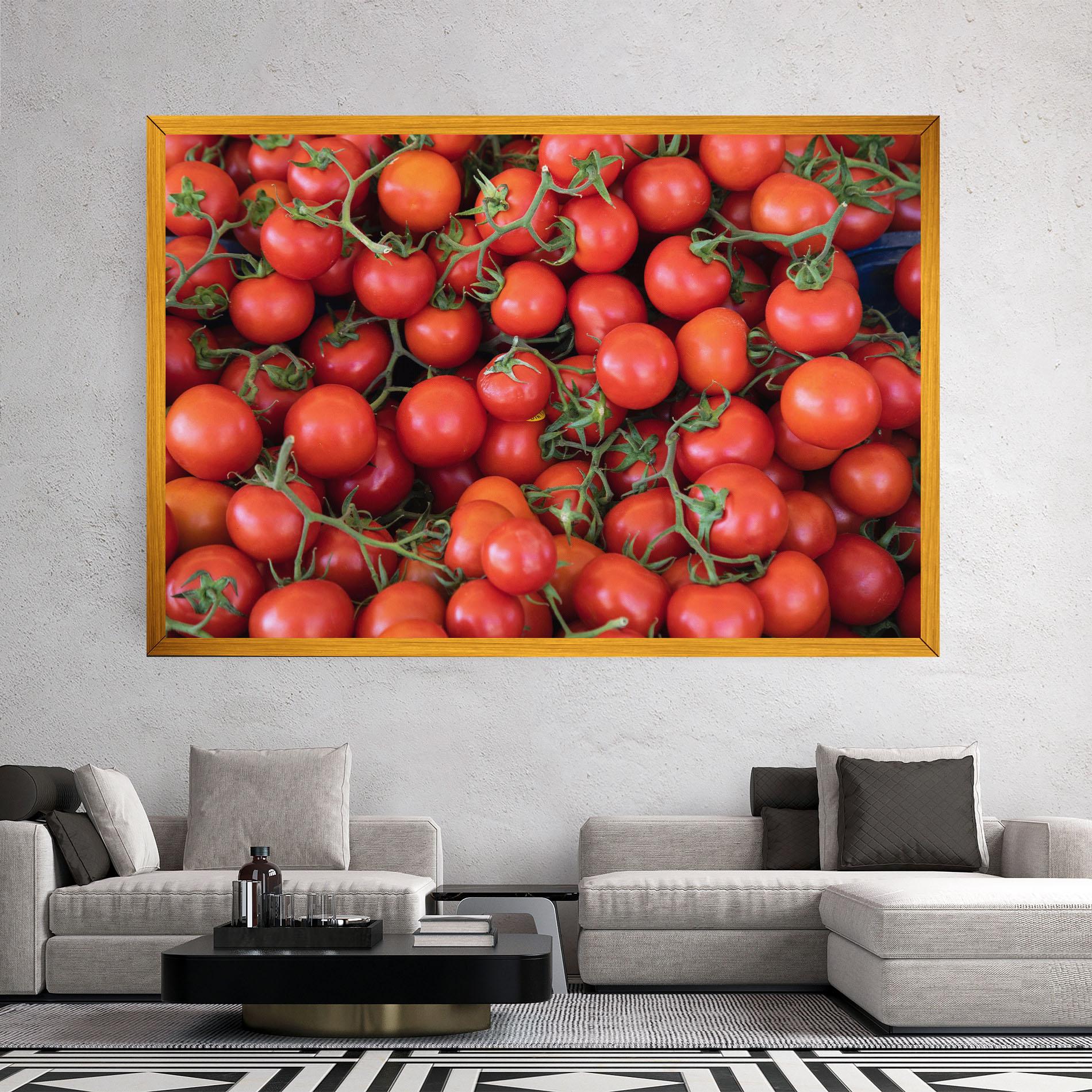 Tablou Canvas Tomato Red Wall mockup 2
