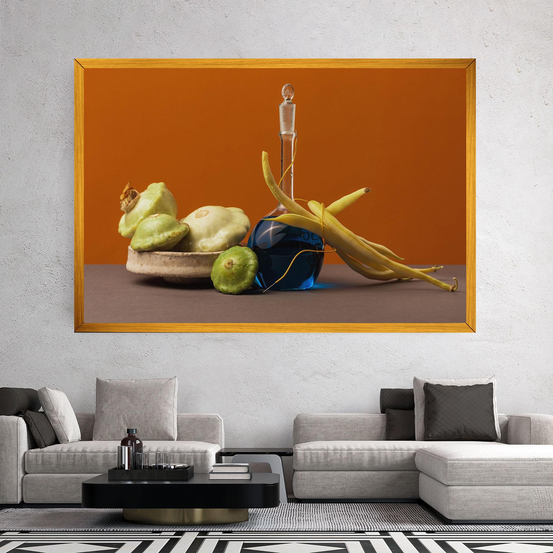 Tablou Canvas Vegetables Blue Liquid mockup 2