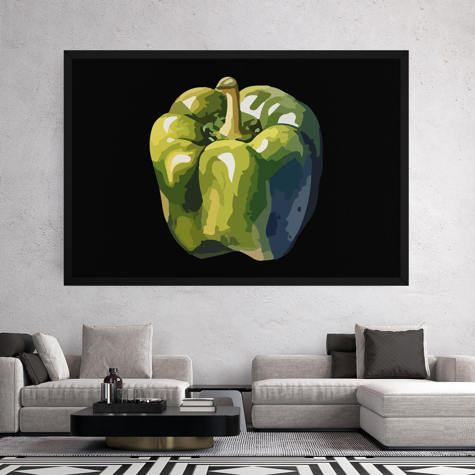 Tablou Canvas Bellpepper Green Grey mockup 2