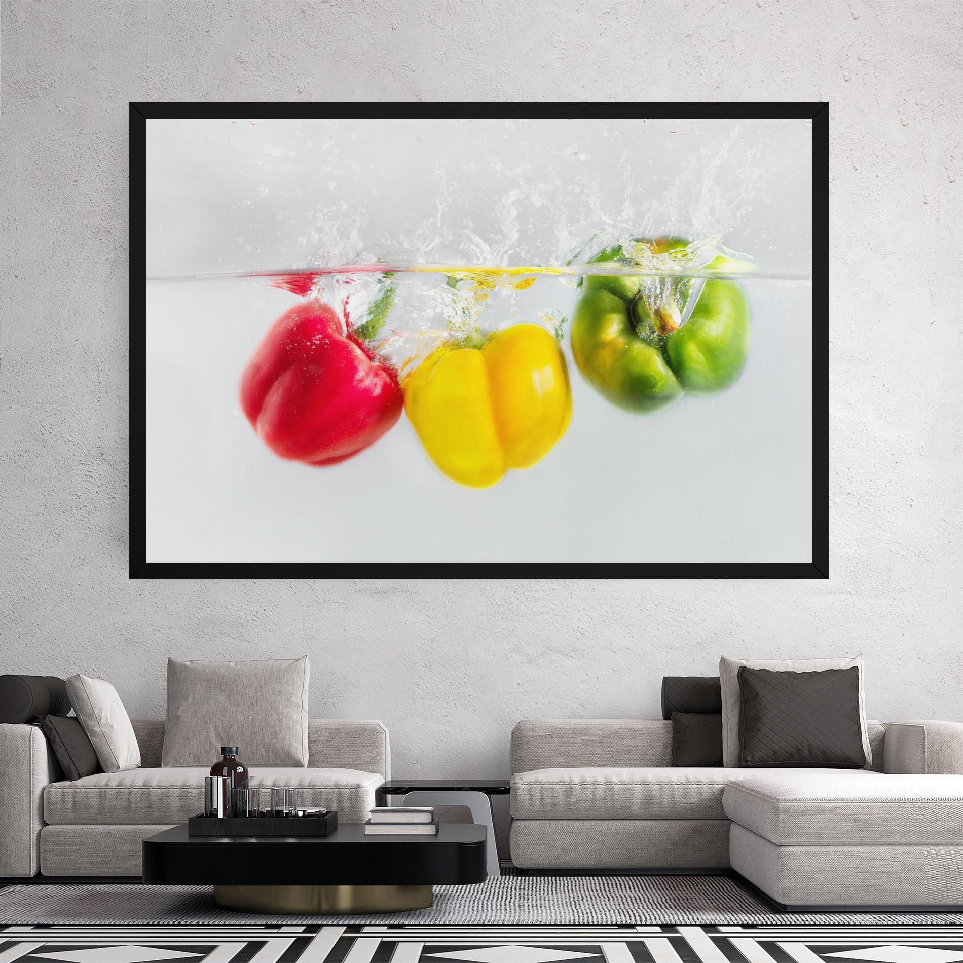 Tablou Canvas Bellpepper In Water mockup 2