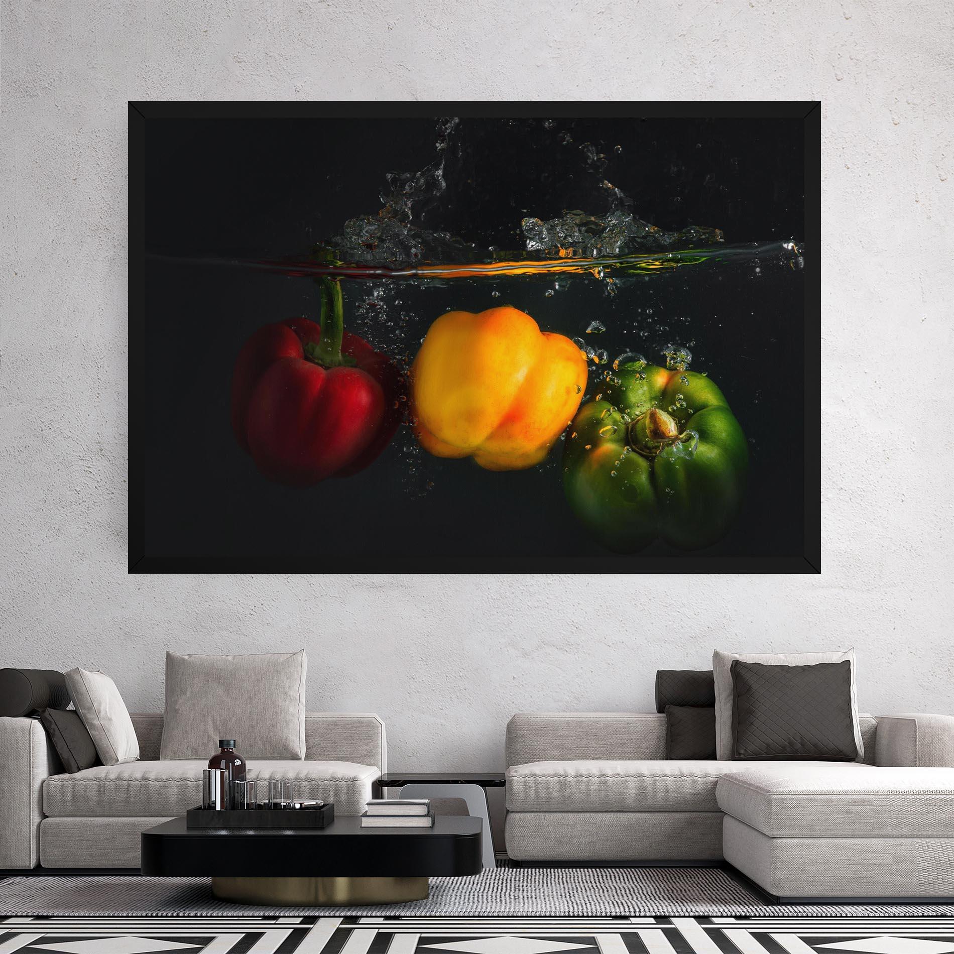 Tablou Canvas Cool Bellpepper Splash mockup 2