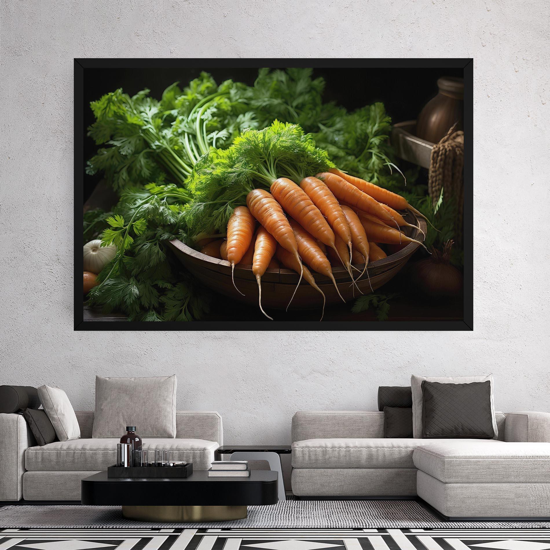 Tablou Canvas Fresh Carrots Basket mockup 2
