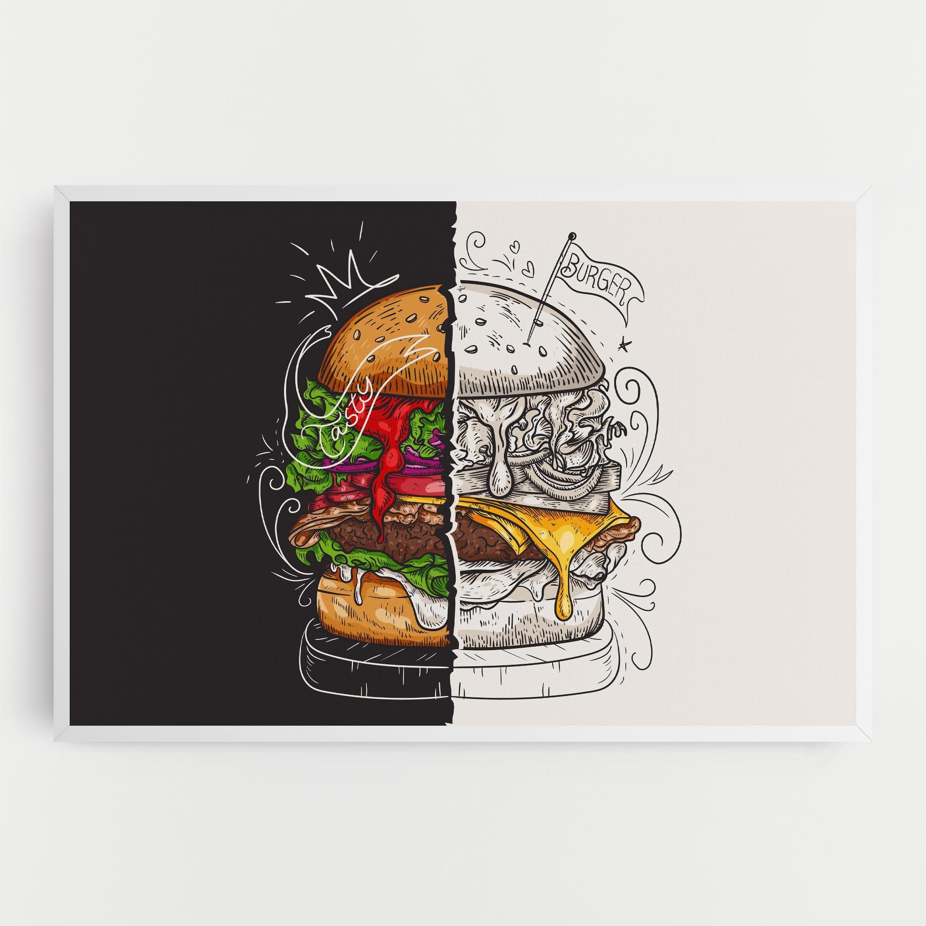 Tablou Canvas Burger Art mockup 0