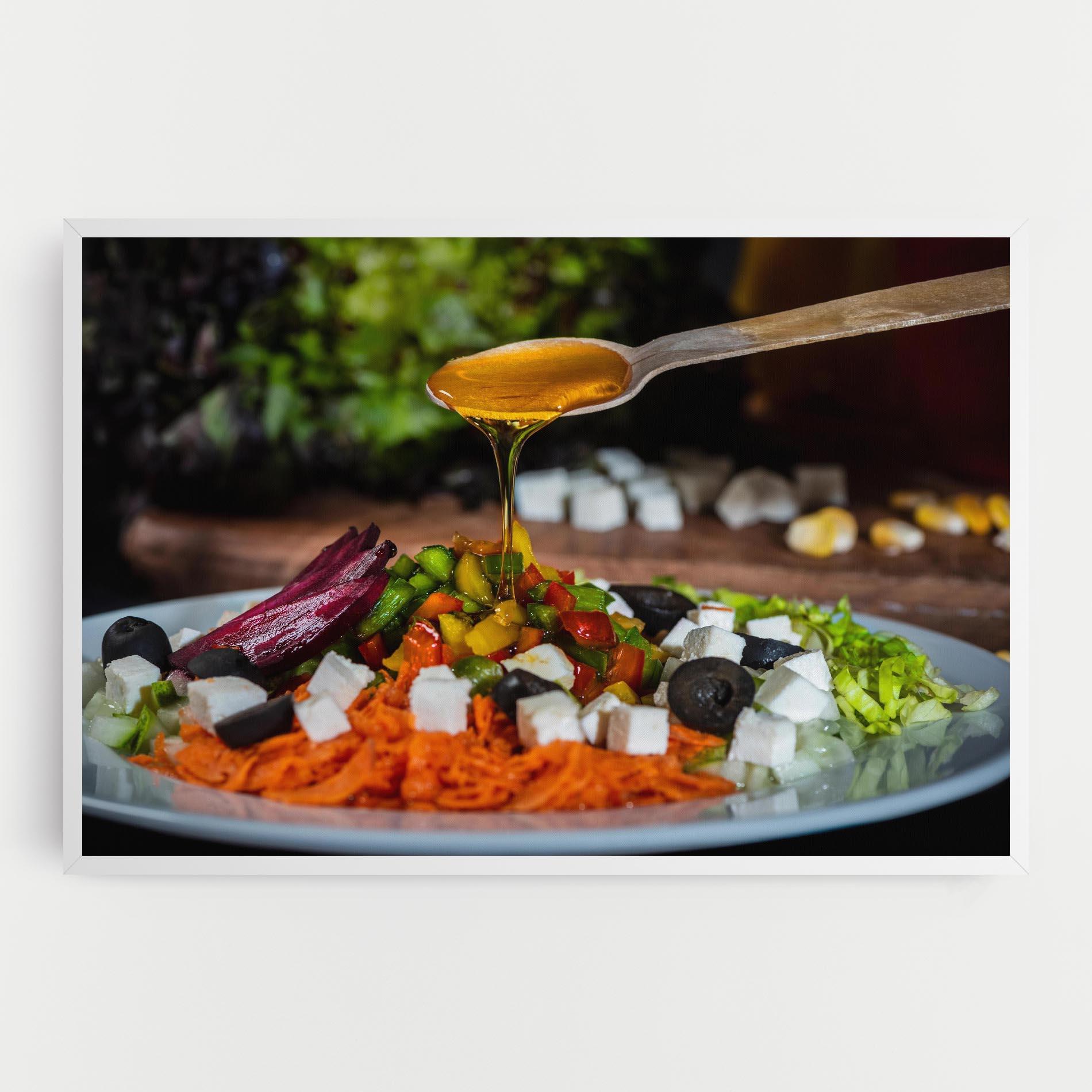 Tablou Canvas Honey Over Food mockup 0