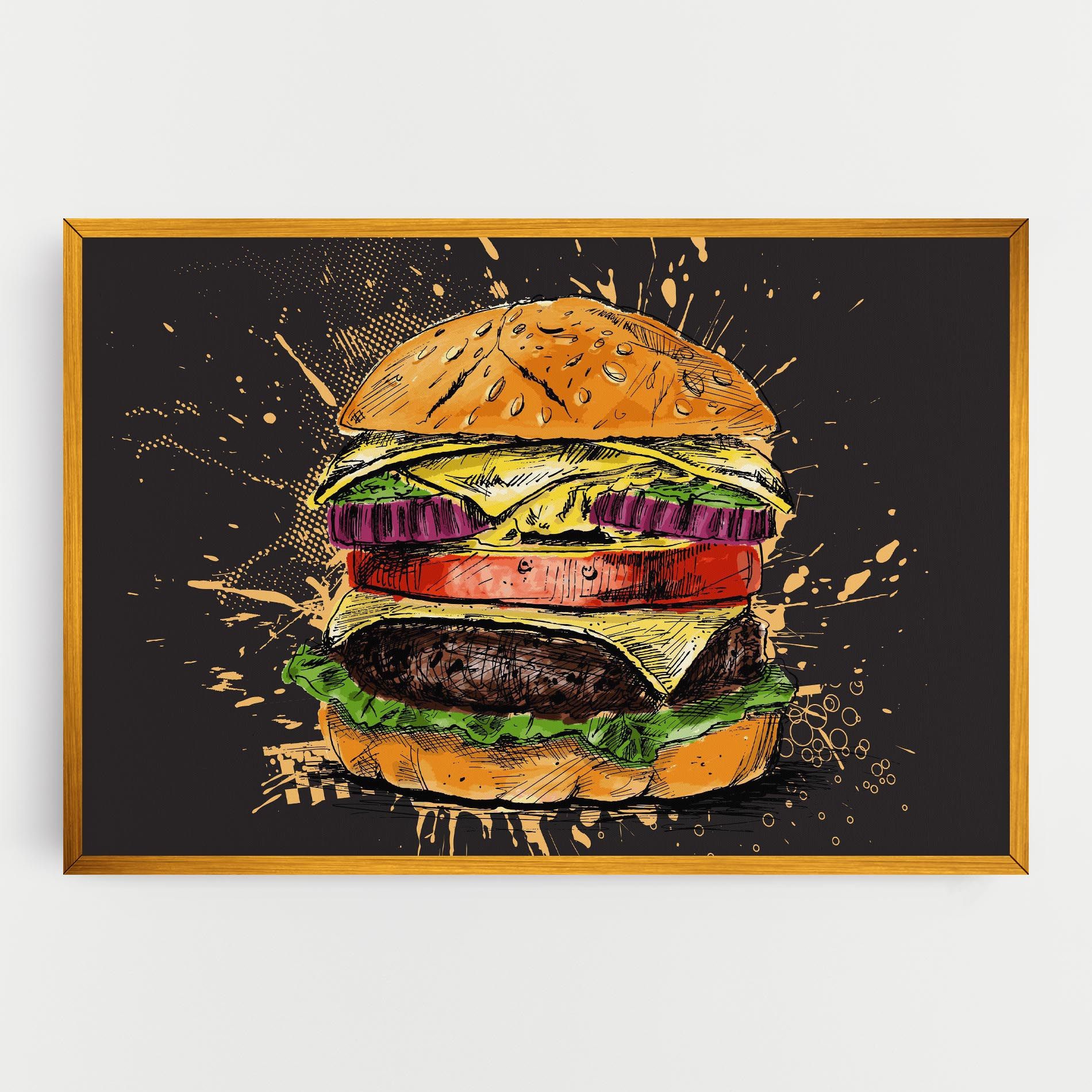 Burger Drawing mockup 0