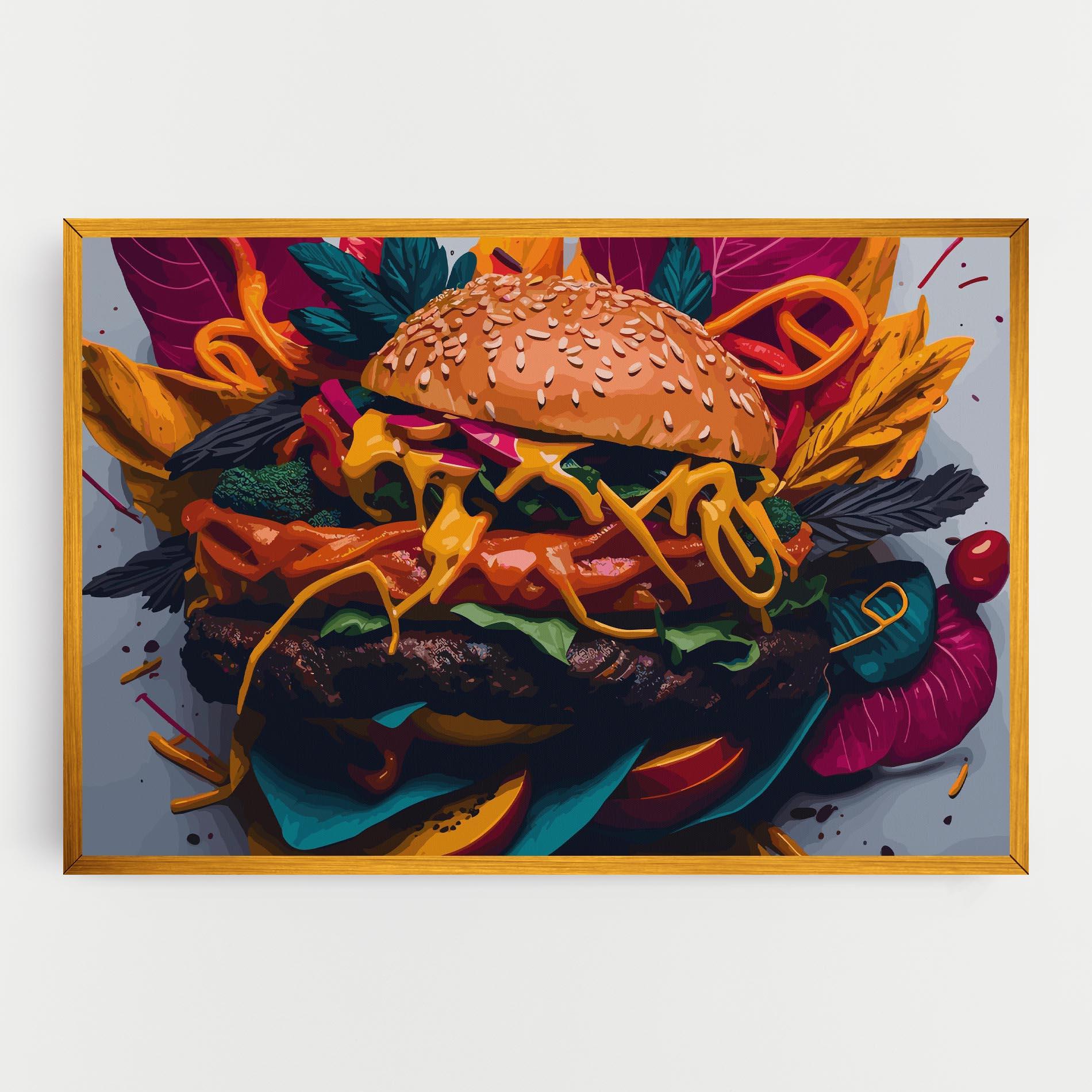 Tablou Canvas Burger Mustard mockup 0