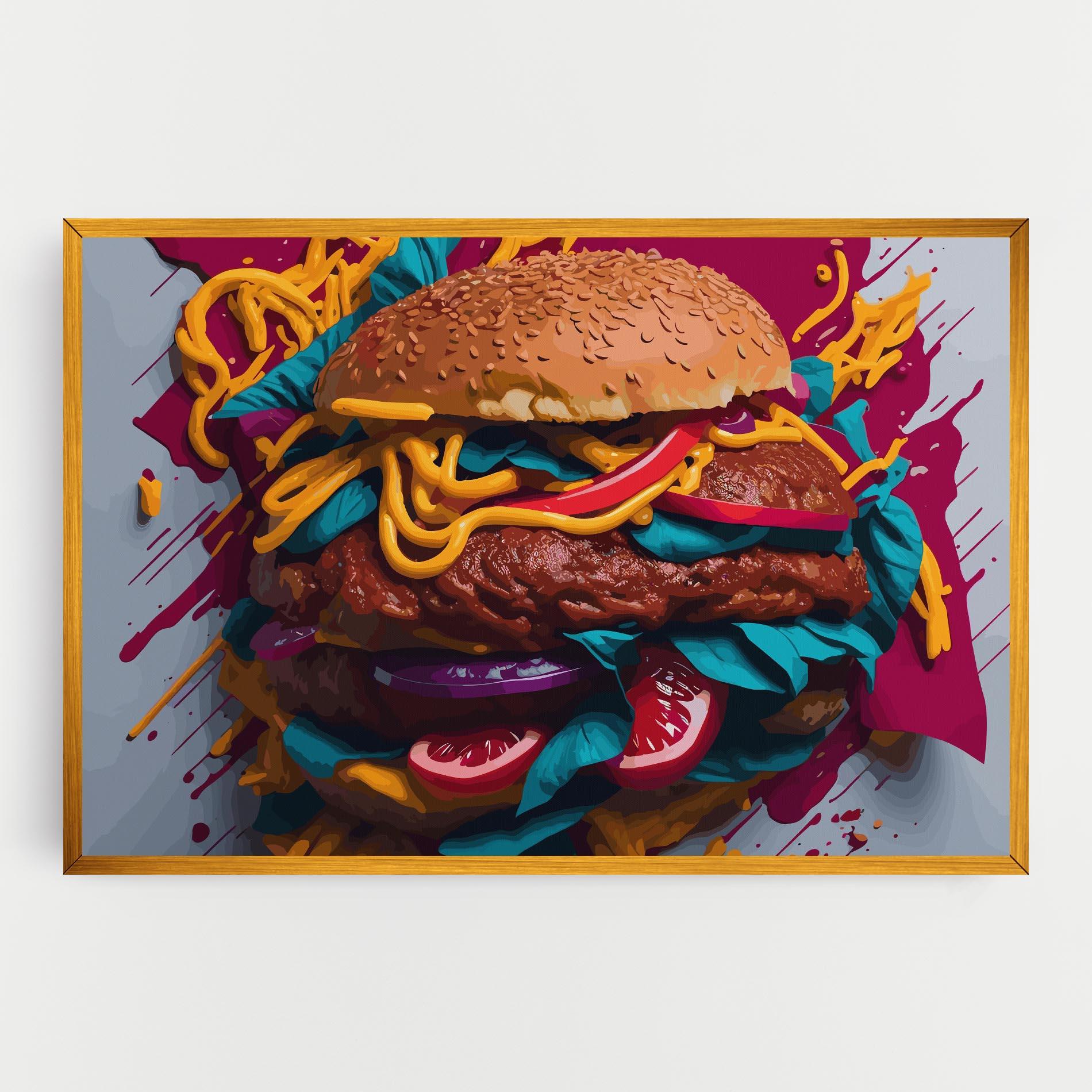 Tablou Canvas Crazy Burger mockup 0