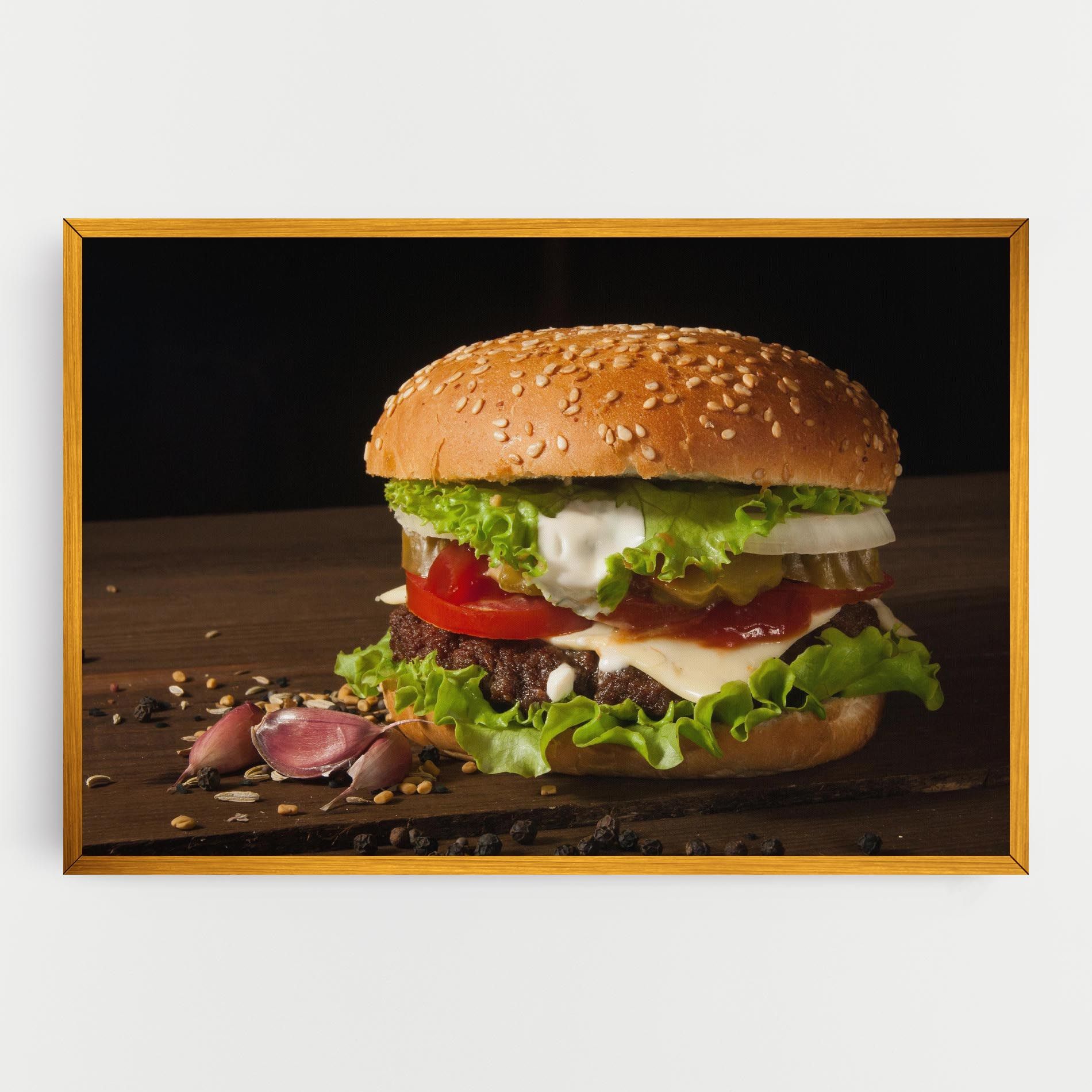Delicious Hamburger mockup 0