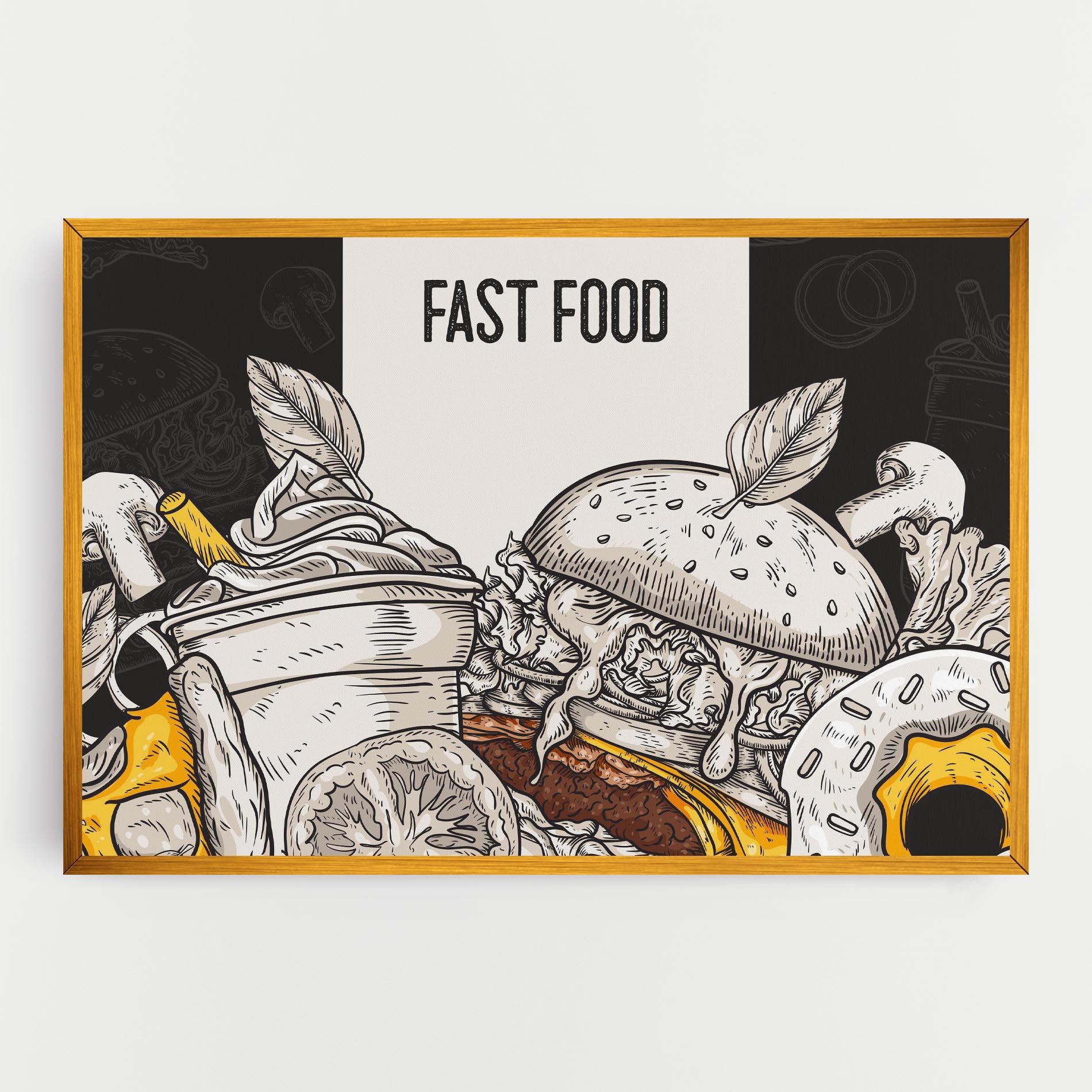 Tablou Canvas Fast Food mockup 0