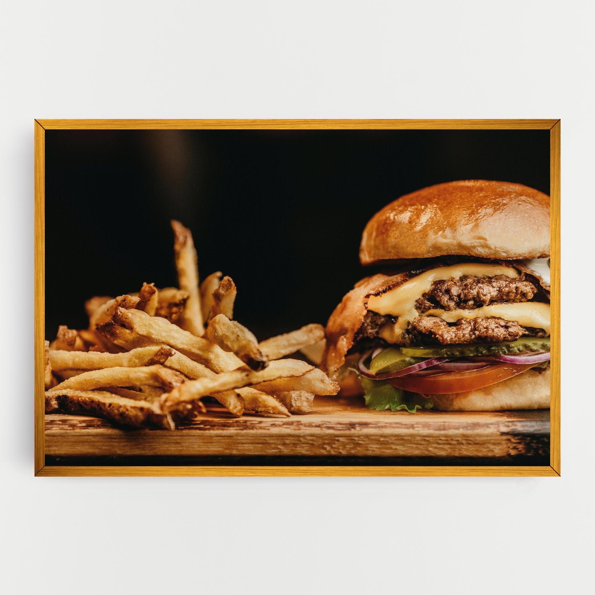 Hamburger With Fries mockup 0