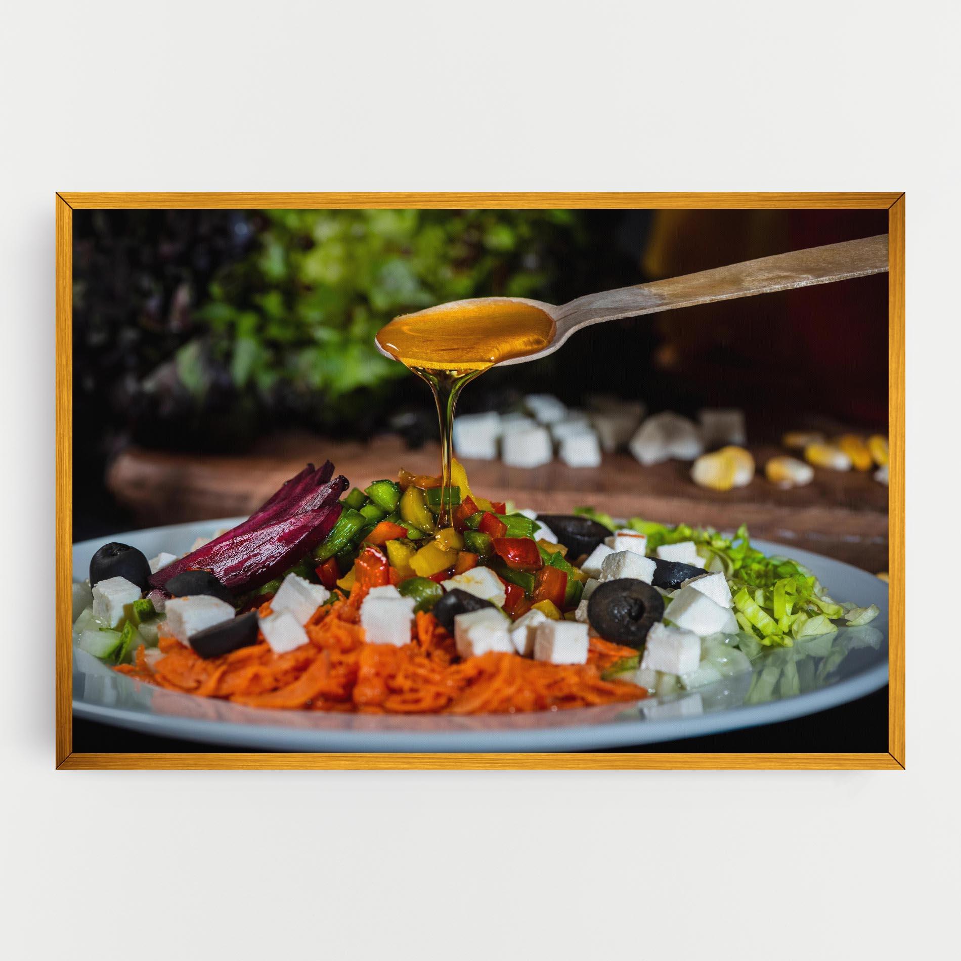 Tablou Canvas Honey Over Food mockup 0