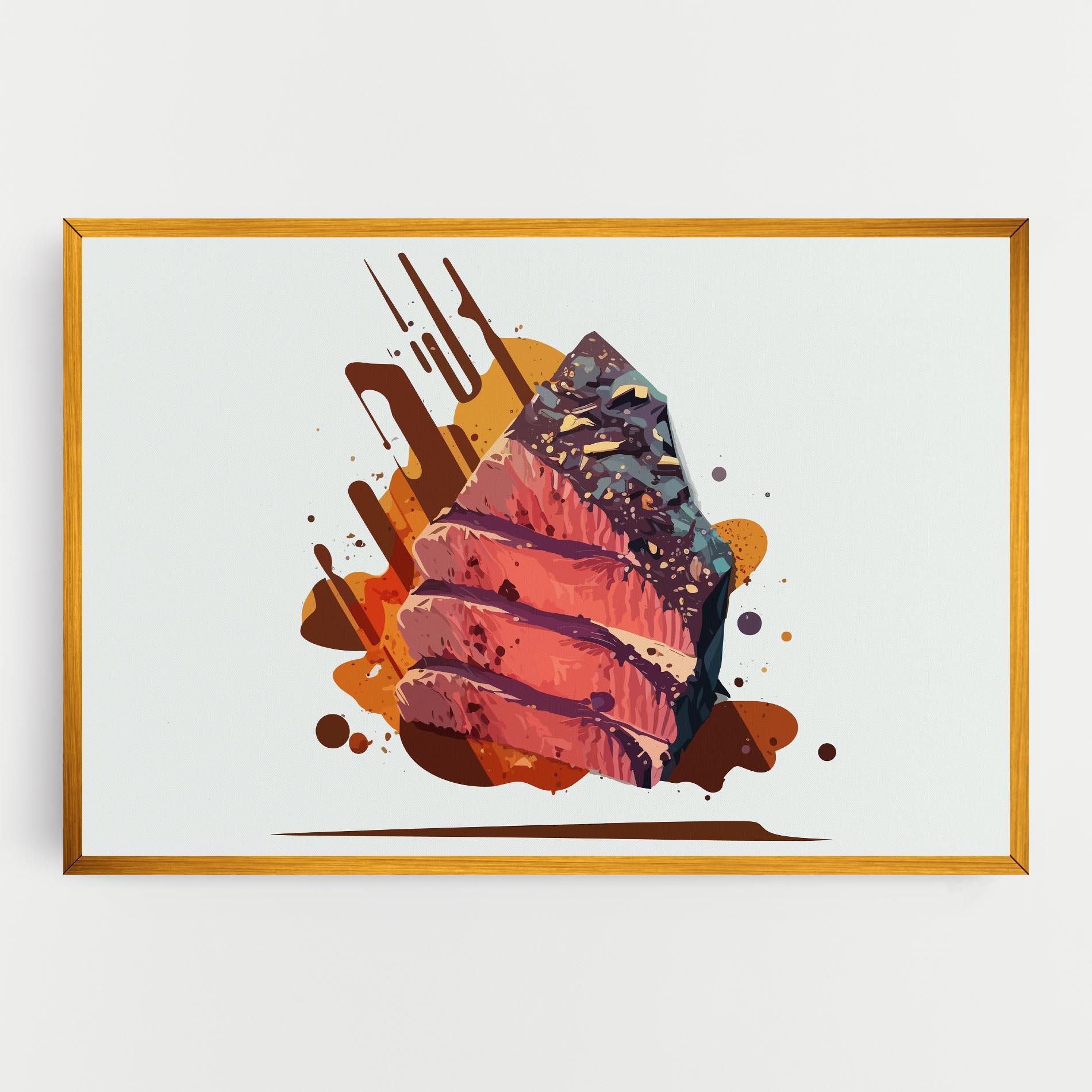 Tablou Canvas Meat Floating mockup 0