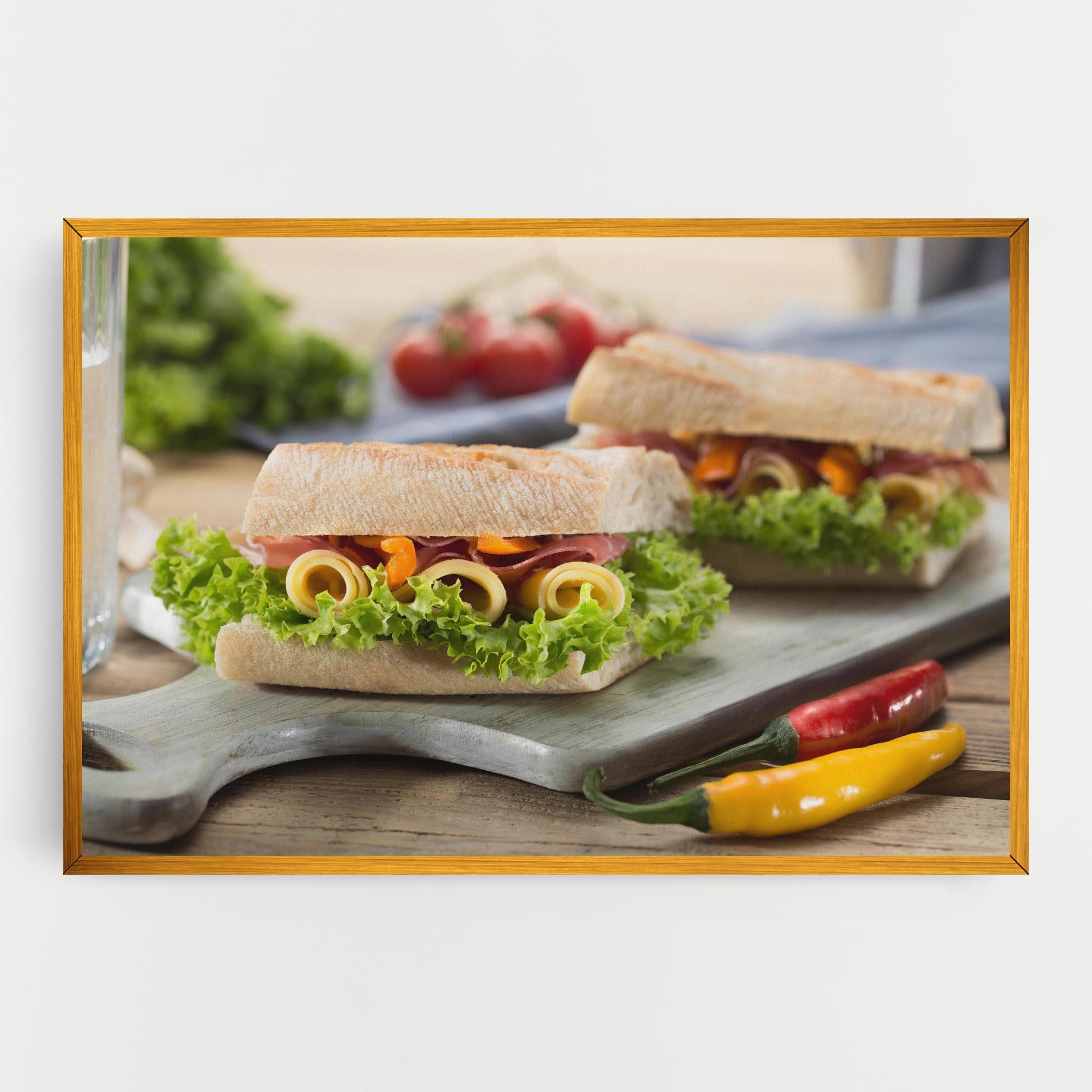 Tablou Canvas Yum Sandwich mockup 0