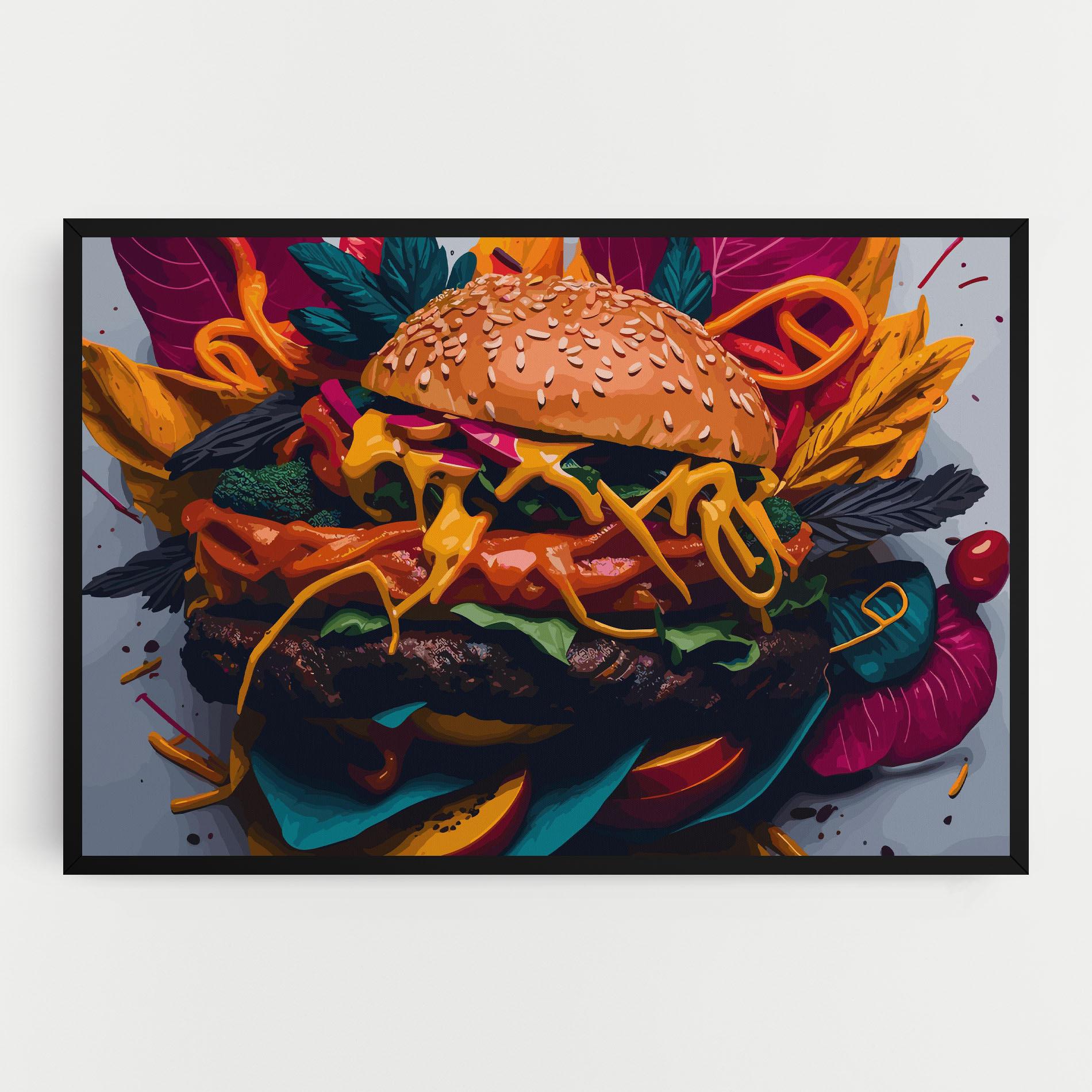 Tablou Canvas Burger Mustard mockup 0