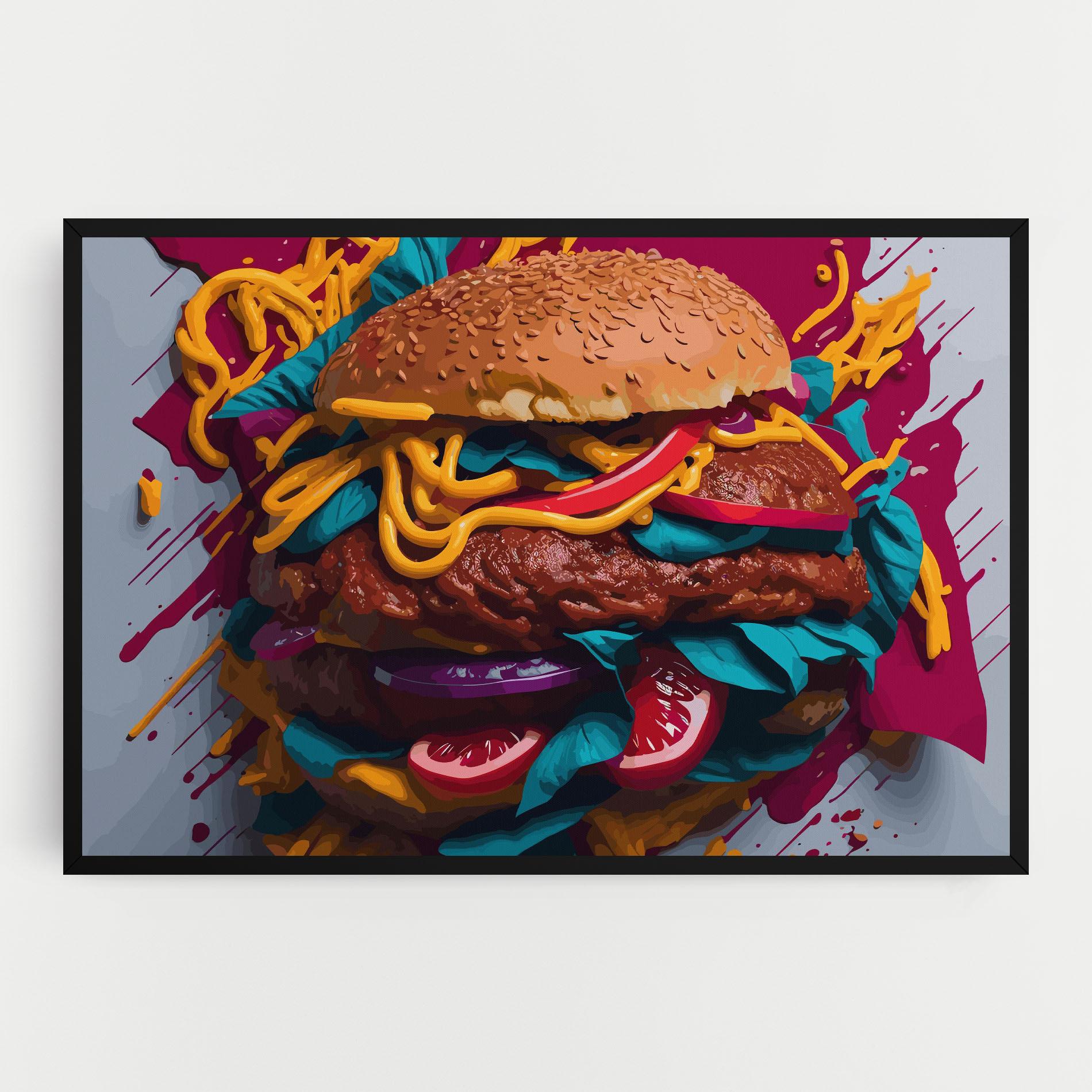 Tablou Canvas Crazy Burger mockup 0