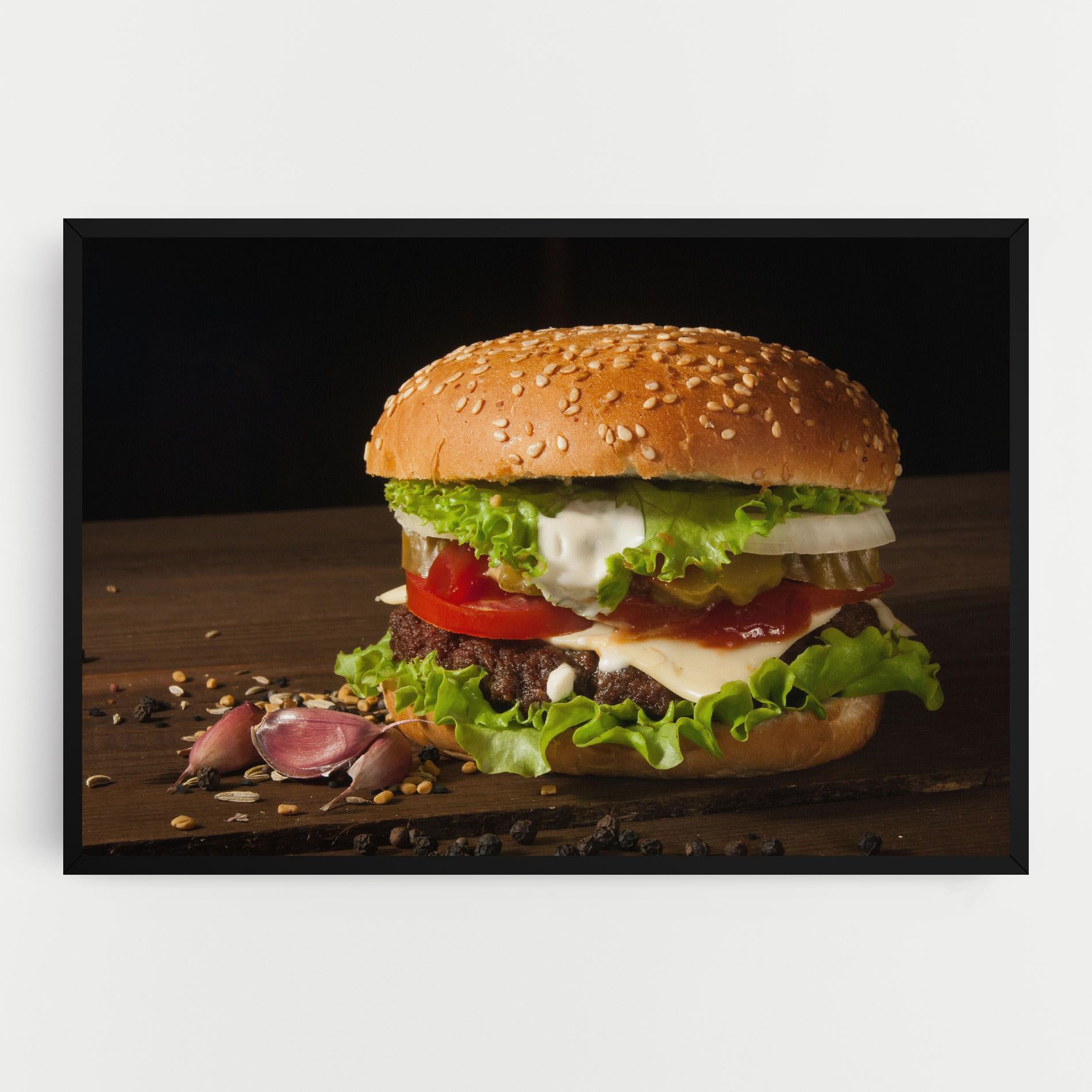 Delicious Hamburger mockup 0