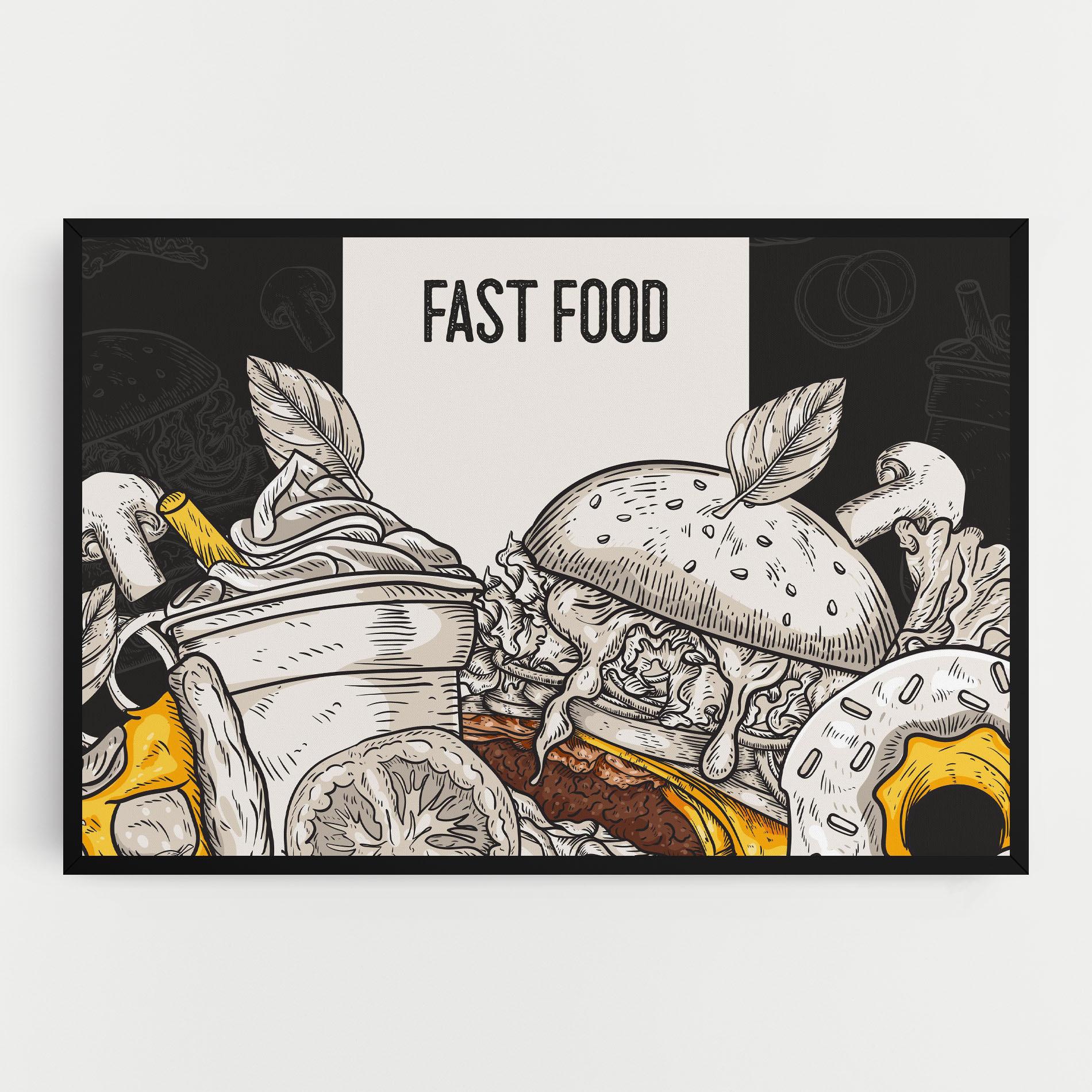 Tablou Canvas Fast Food mockup 0