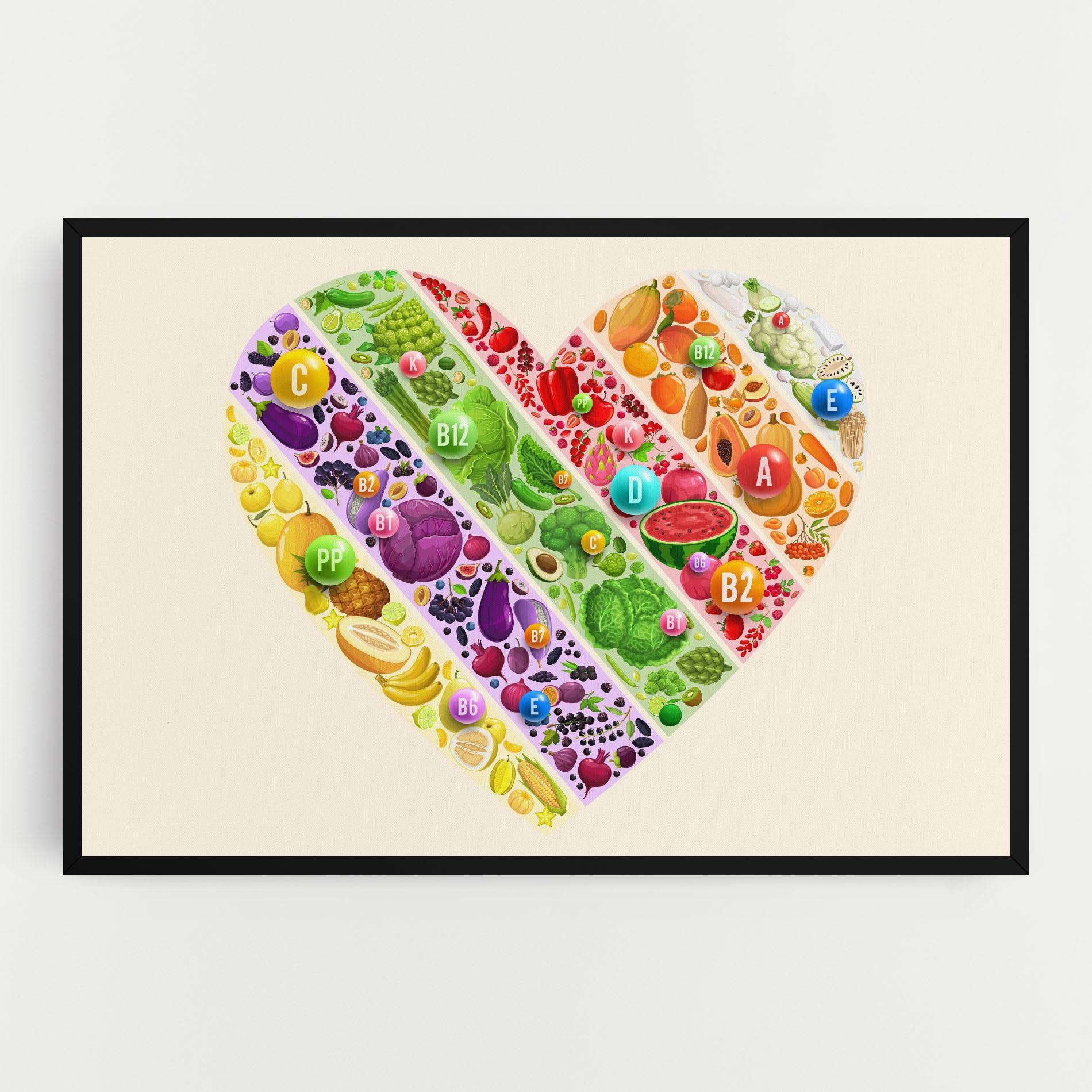Tablou Canvas Food Heart mockup 0